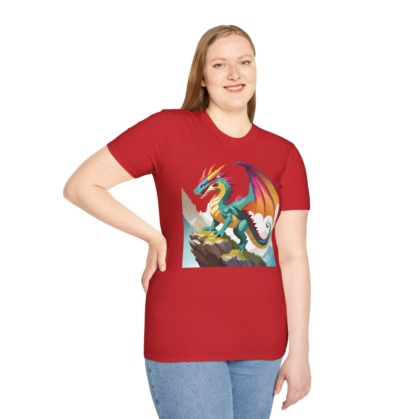 Dragon T Shirt Unisex Dragon Shirt With Animal Art Design Softstyle Cotton Tee Shirt