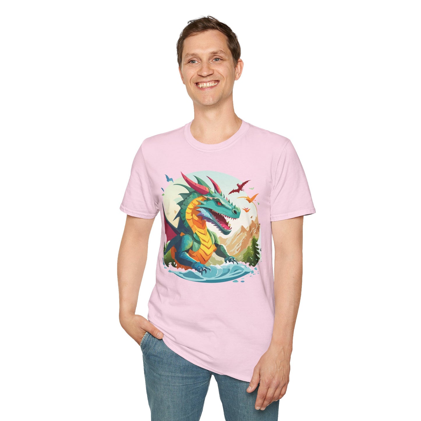 Dragon T Shirt, Dragon Shirt, Shirt with Animals, Animal Shirt