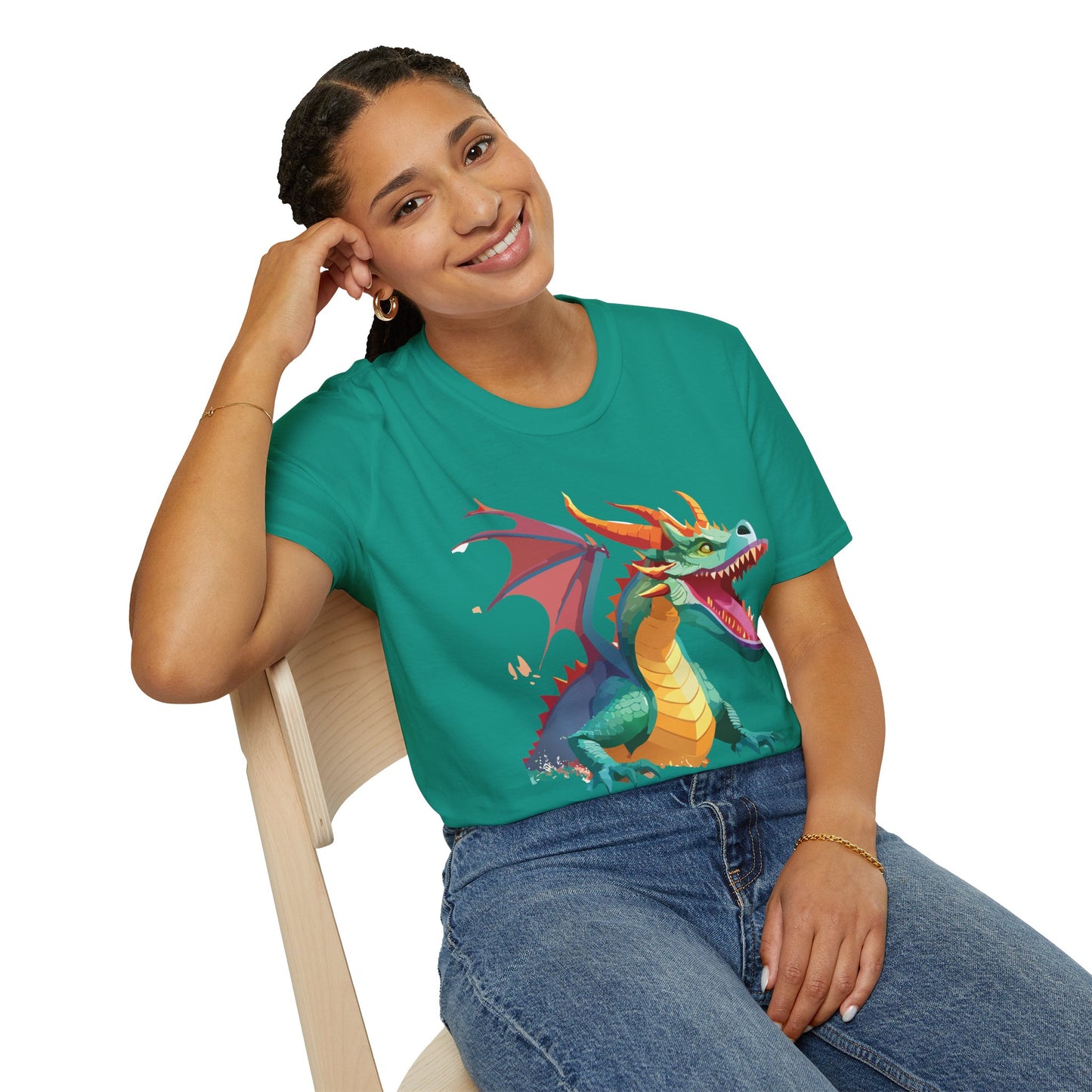 Dragon Graphic T Shirt Unisex Softstyle Cotton Tee Dragon Art Shirt For Men Women