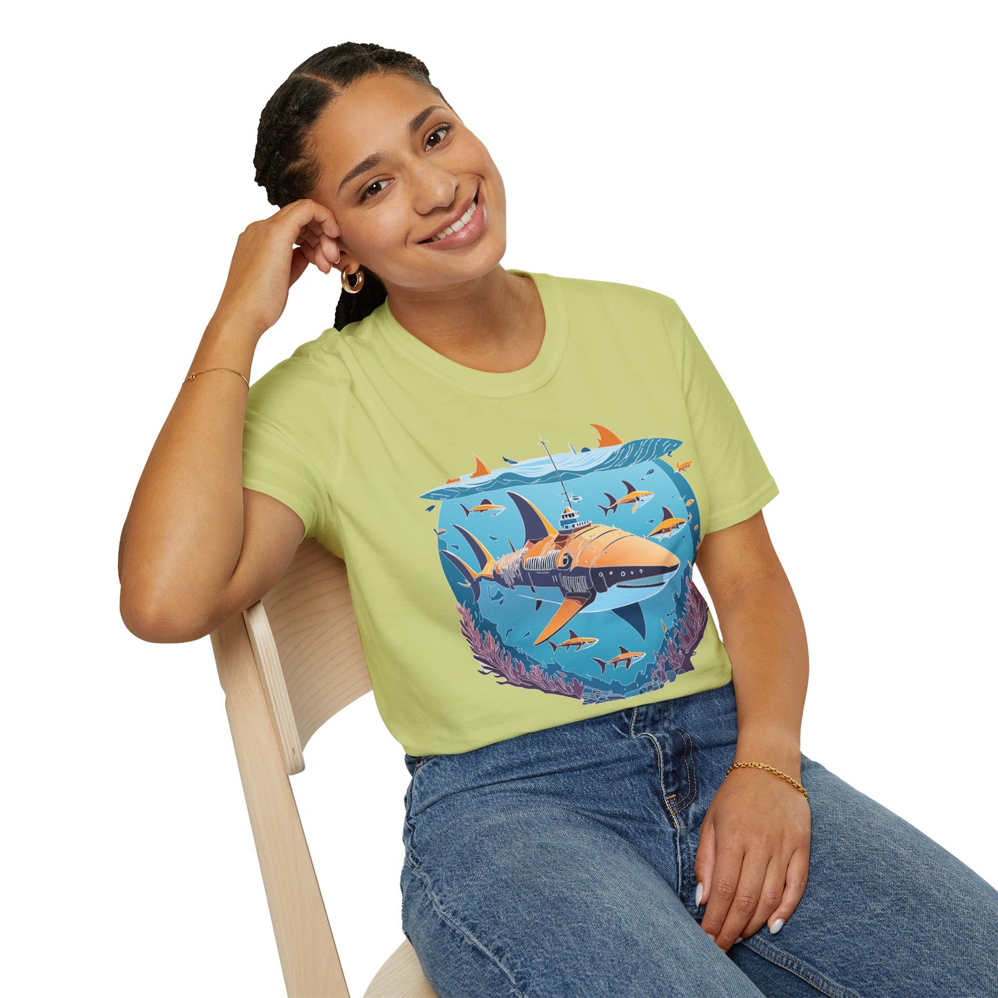Ocean Tee Shirt, Ocean Shirt, Shirt with Ocean, U boat Tees, Shirt with U-Boat