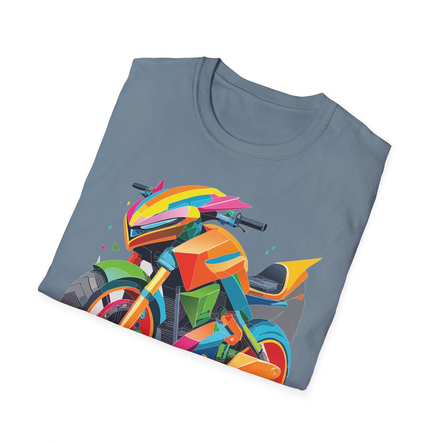 Unisex Bike T Shirt Moto Shirt MTB T Shirt With Art Design Softstyle Cotton Tee For Enthusiasts