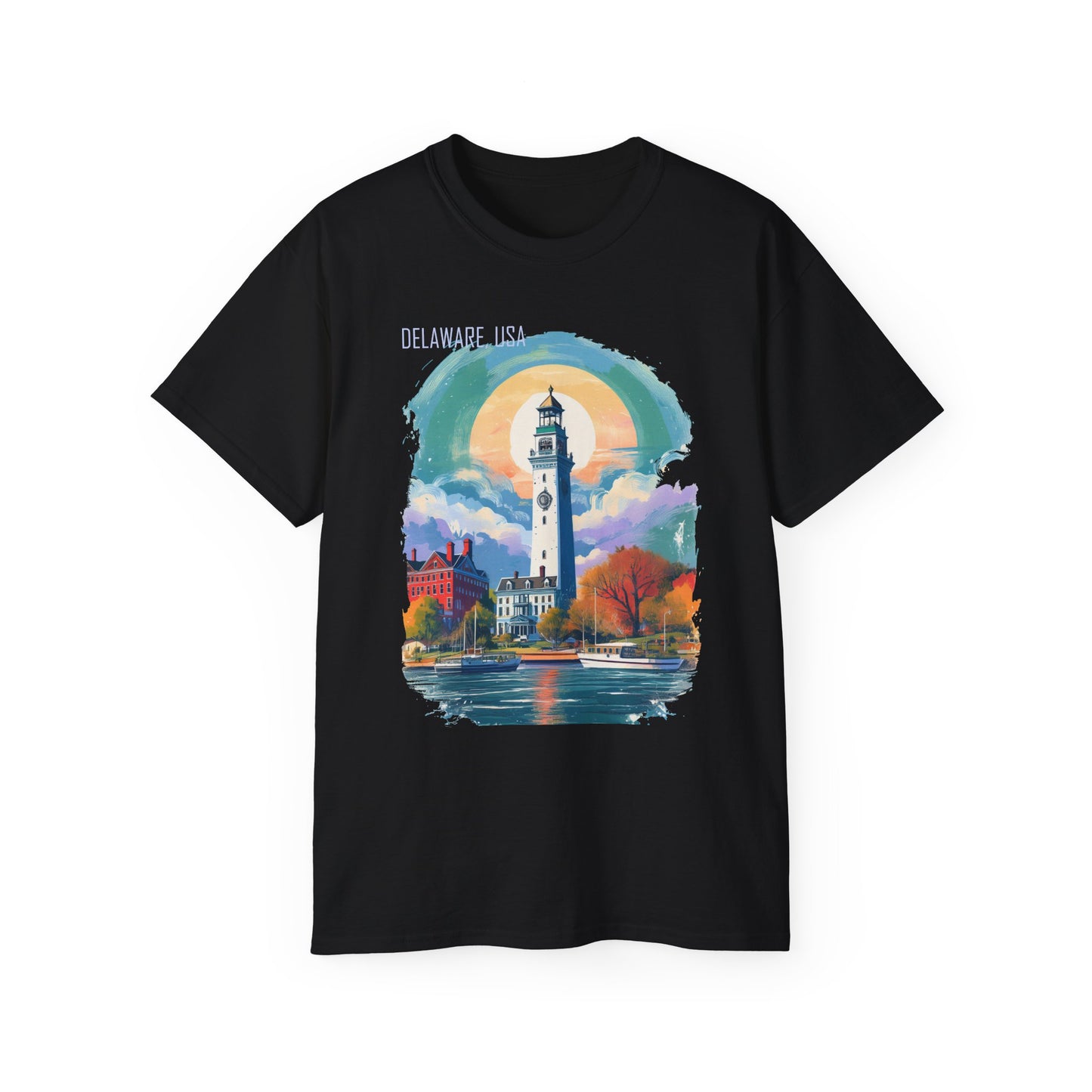 Delaware Graphic Unisex Cotton T‑Shirt 1