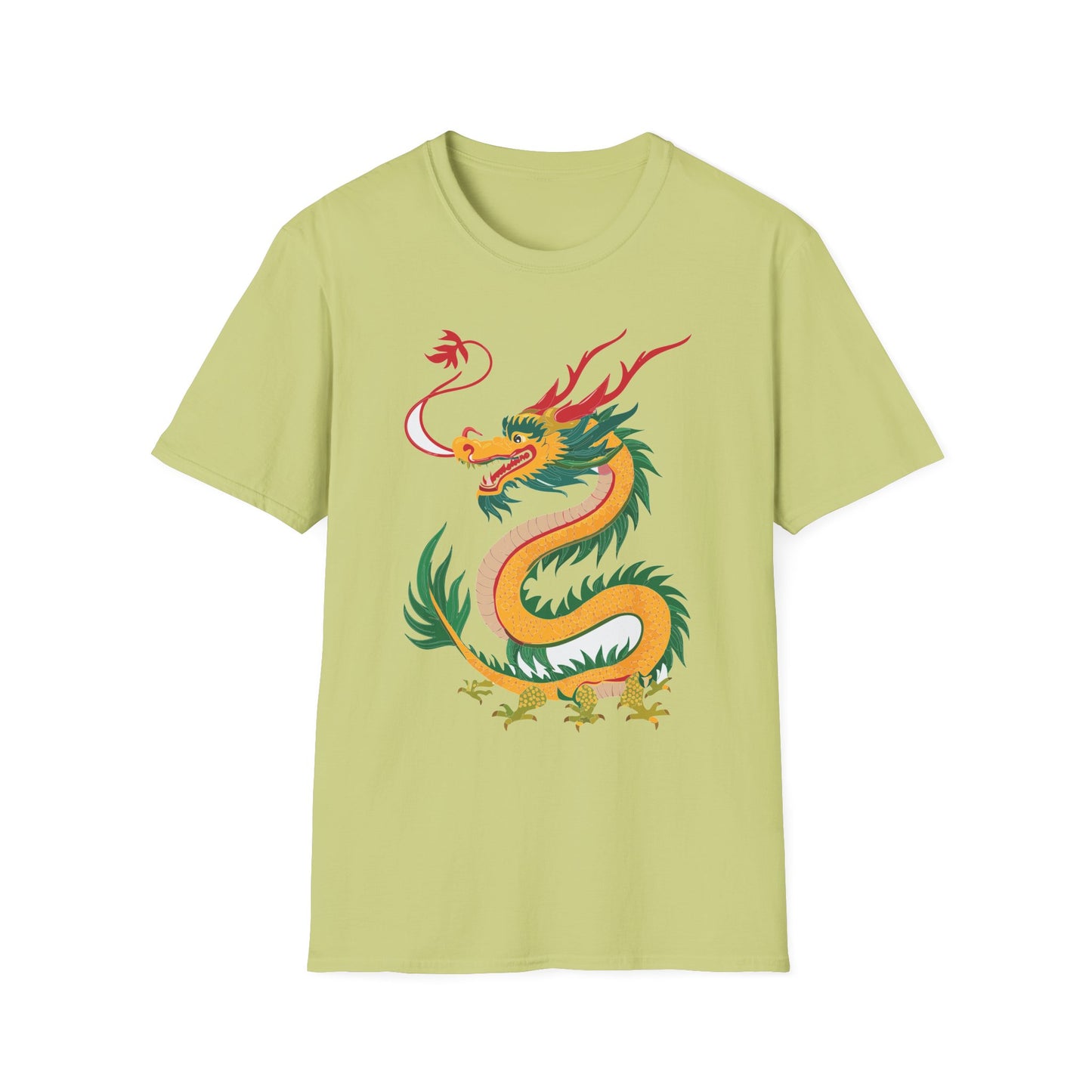 Dragon T Shirt Unisex Dragon Shirt Animal Shirt Gildan Softstyle 64000 100 Percent Cotton Tee