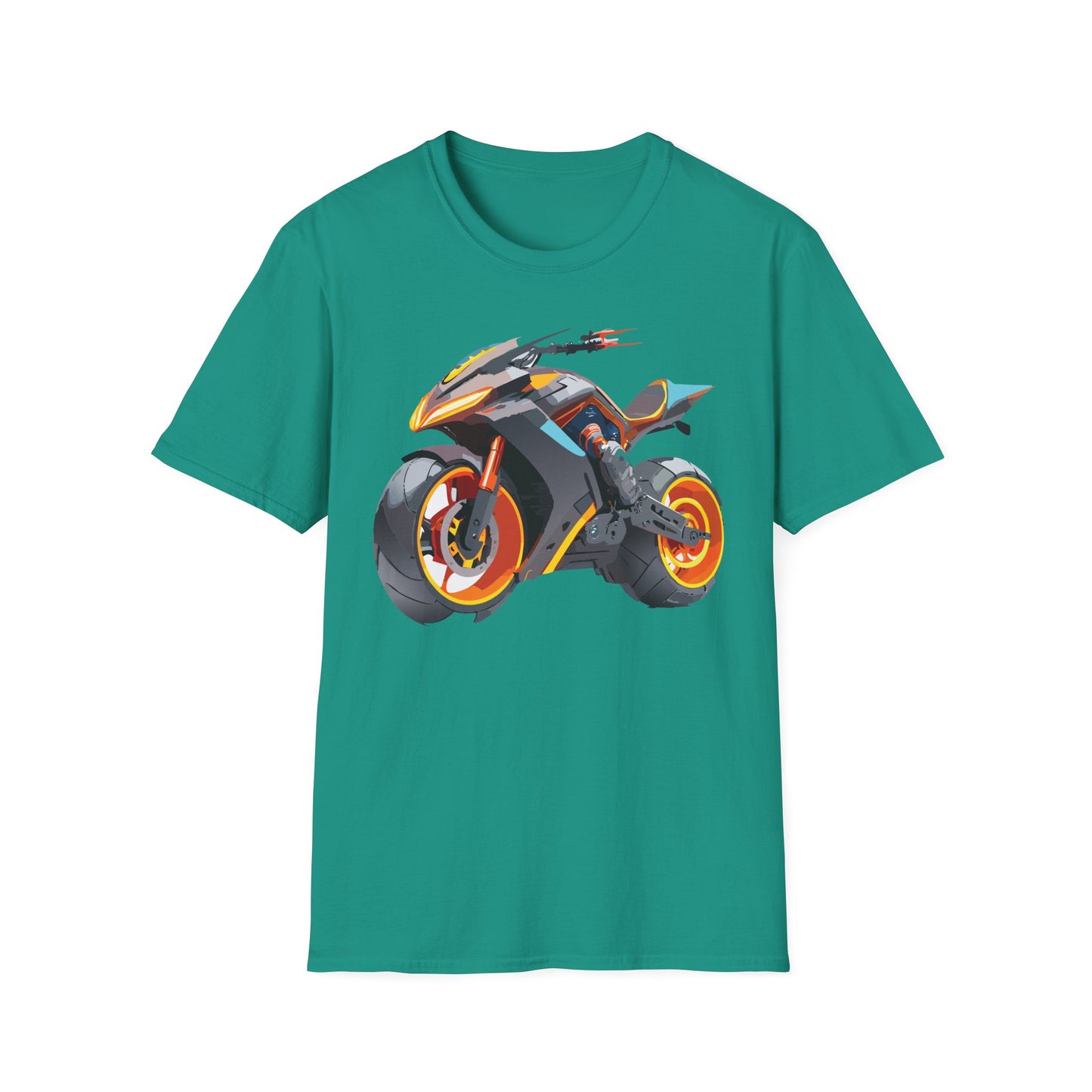 Unisex Bike T Shirt With Motorcycle Graphic MTB Tee Cotton Softstyle Comfort For Riders