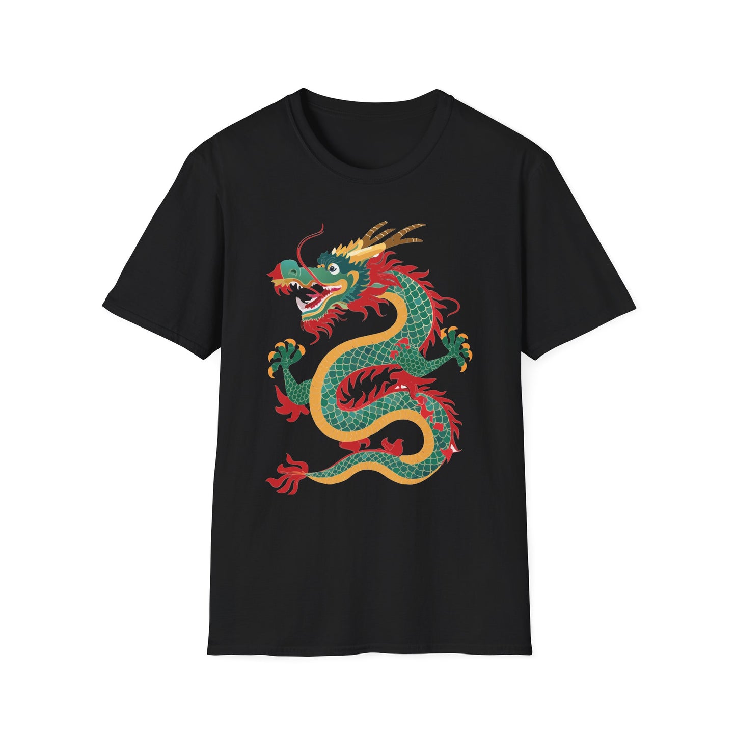 Dragon T Shirt Unisex Dragon Shirt With Animal Art Design Gildan Softstyle Tee 100 Cotton