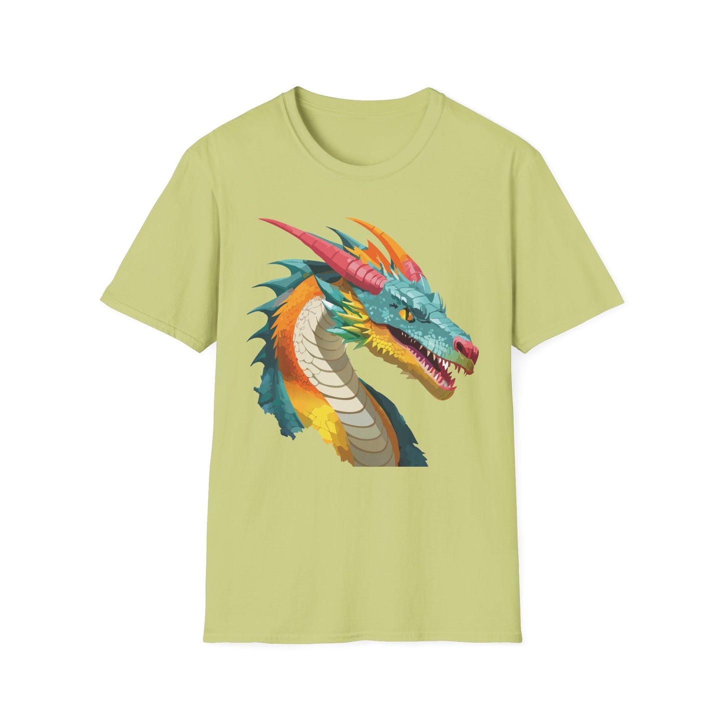 Dragon T Shirt Unisex Softstyle Art Design Tee With Animals Theme Gildan 64000 Premium Quality