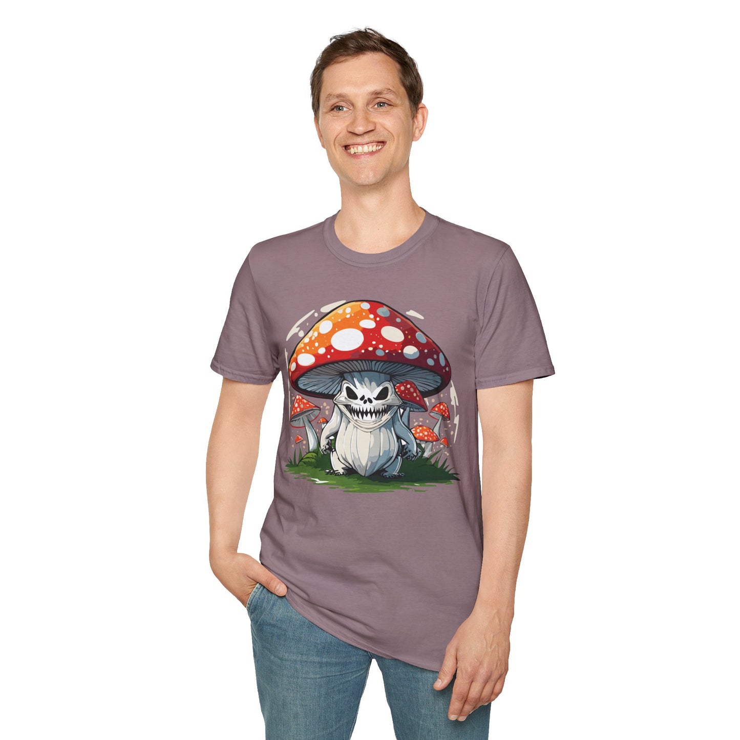Mashroom Tee Shirt Unisex Softstyle 64000 100 Percent Ring Spun Cotton Funny Mashroom Fungus Design