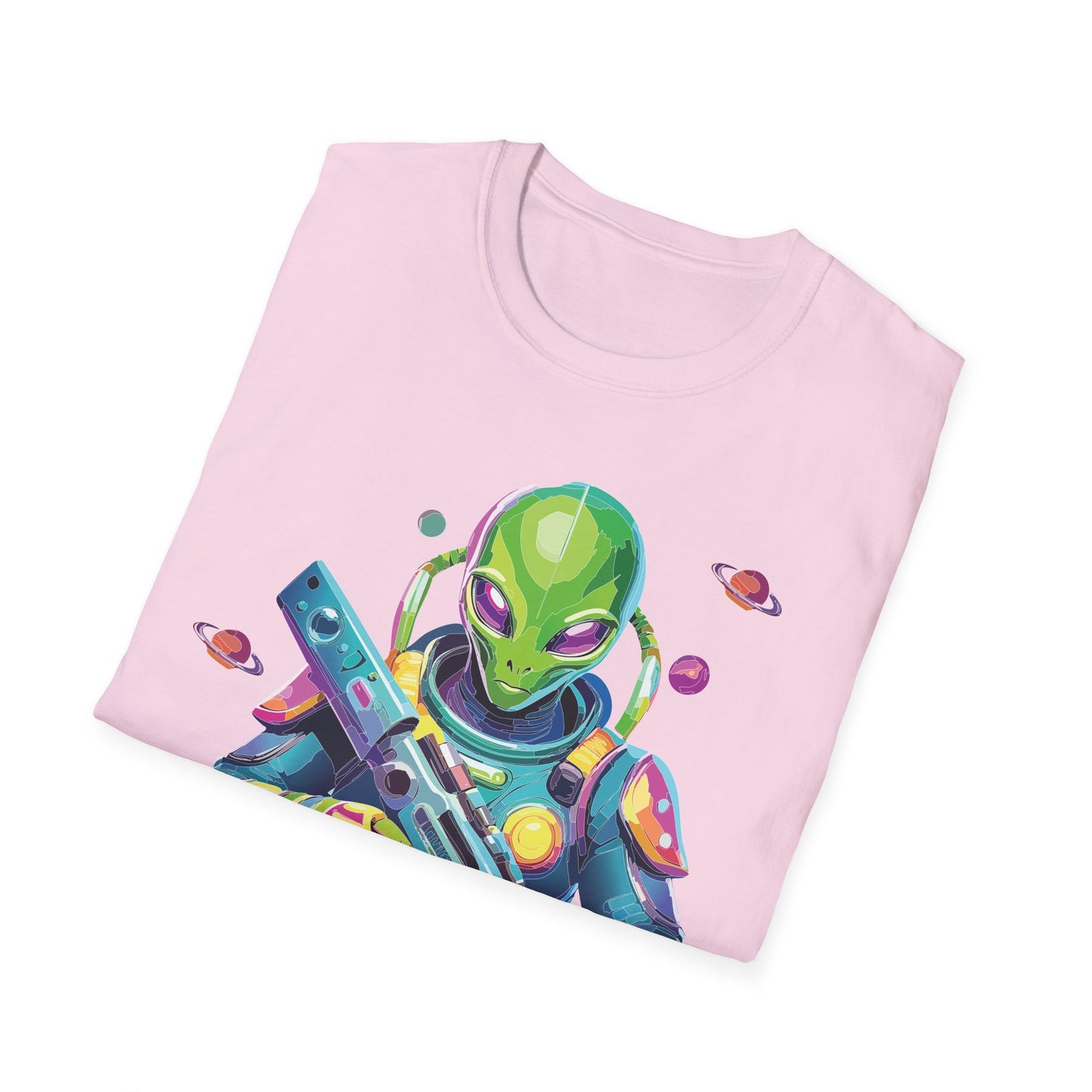 Alien Cosmos T Shirt Unisex Gildan Softstyle 64000 Art Design Tee For Everyday Comfort
