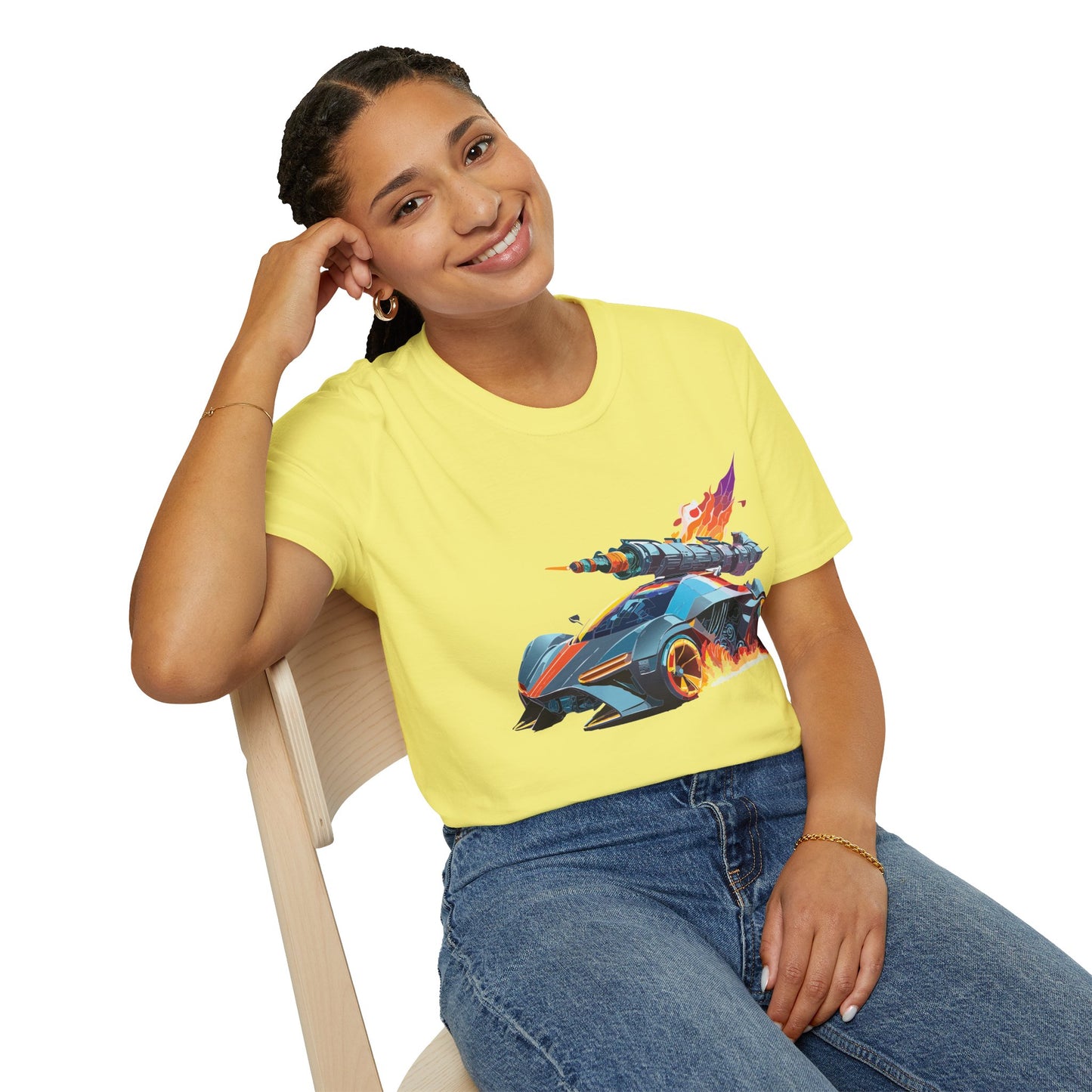 Car T Shirt for Car Lovers Unisex Softstyle Tee 64000 Hot Wheels Design Shirt with Cars