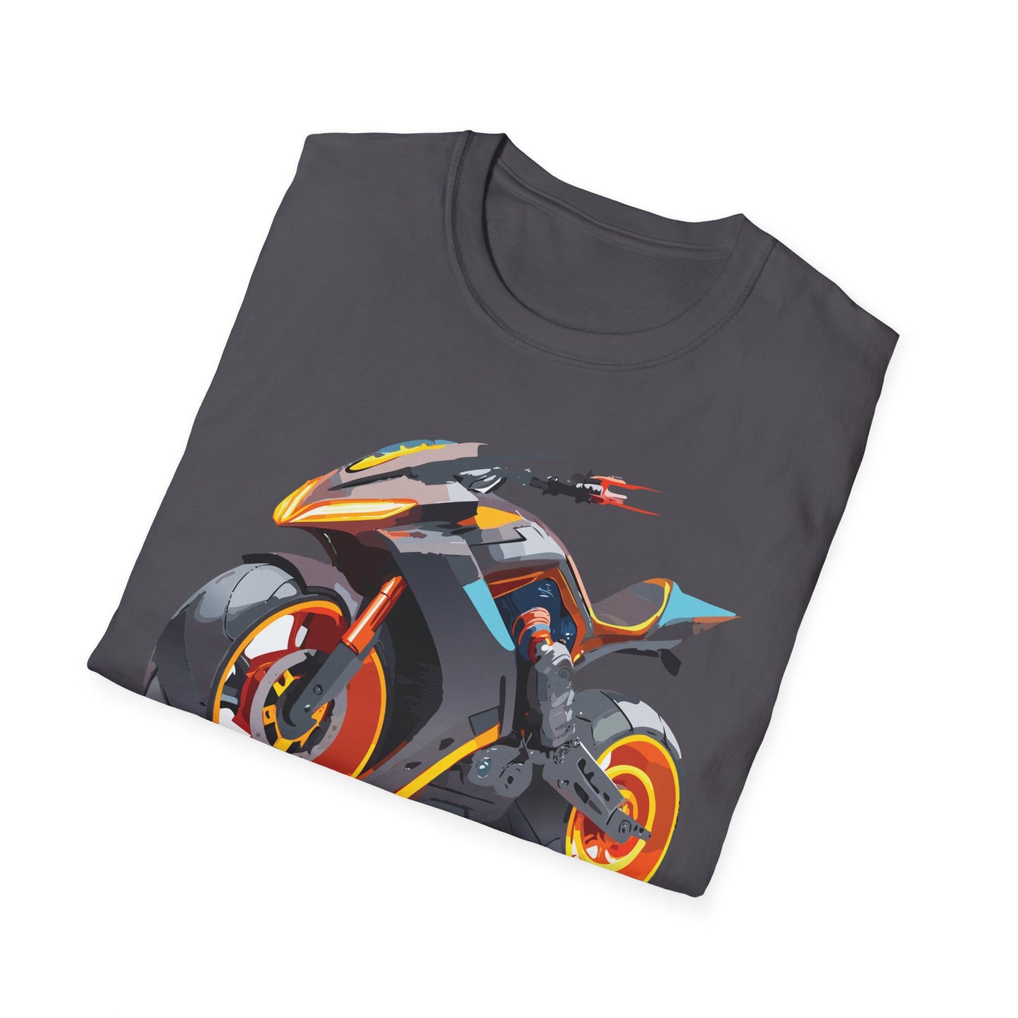 Unisex Bike T Shirt With Motorcycle Graphic MTB Tee Cotton Softstyle Comfort For Riders