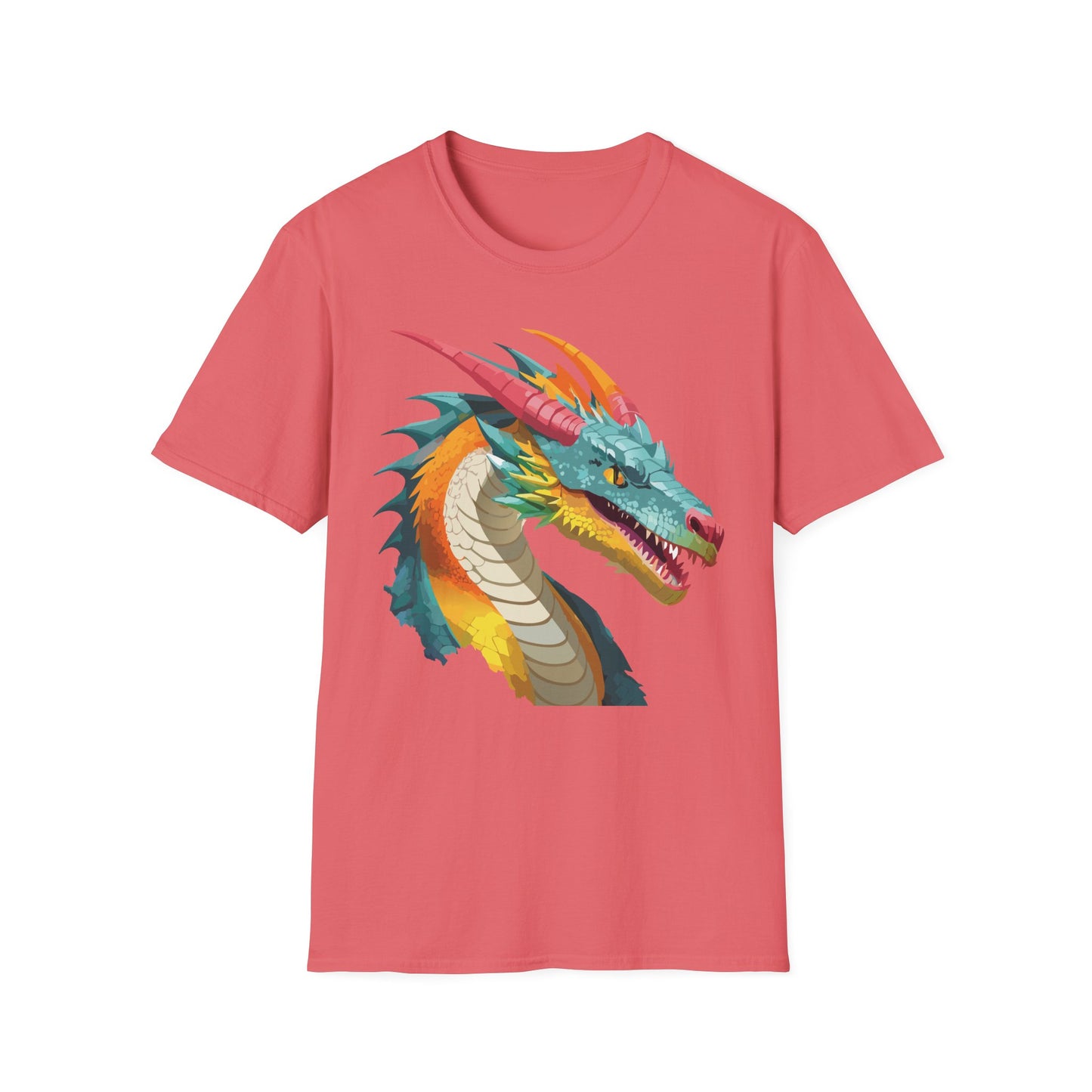 Dragon T Shirt Unisex Softstyle Art Design Tee With Animals Theme Gildan 64000 Premium Quality