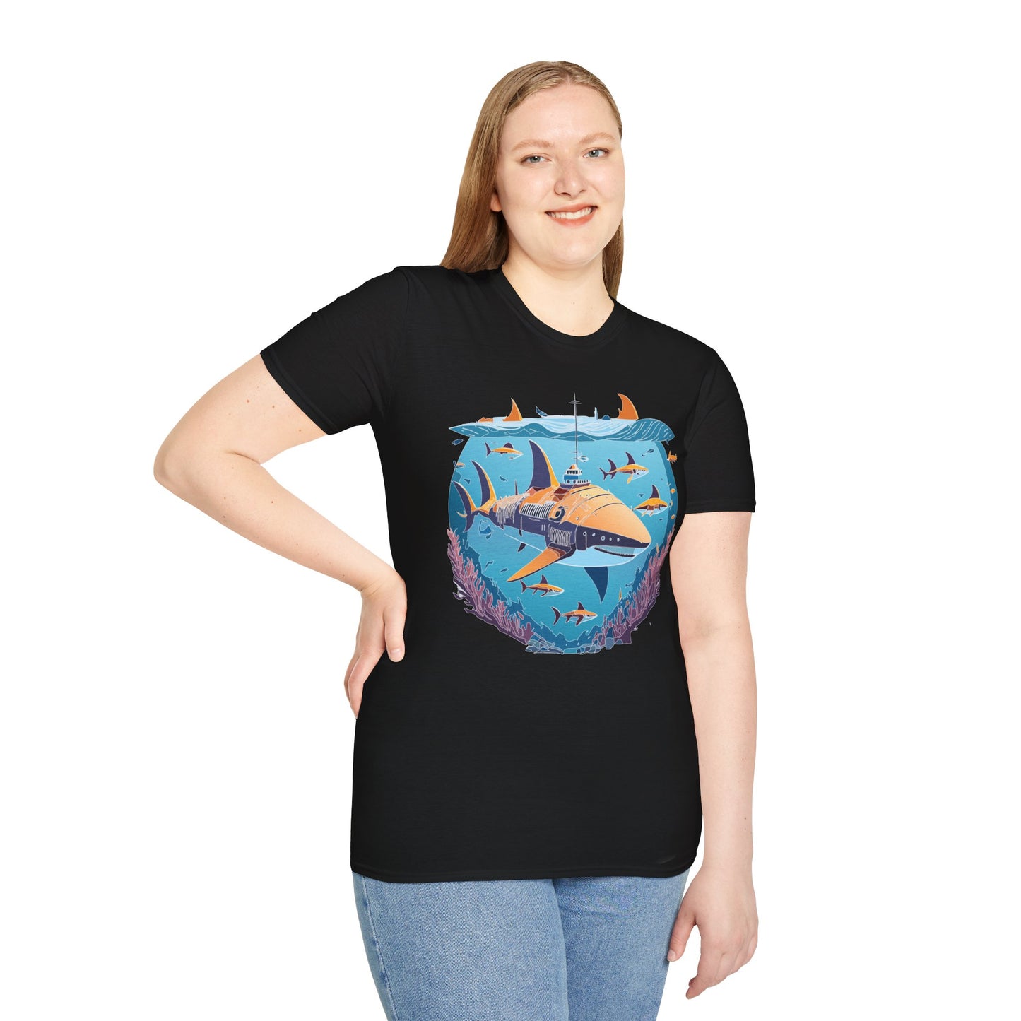 Ocean Tee Shirt, Ocean Shirt, Shirt with Ocean, U boat Tees, Shirt with U-Boat