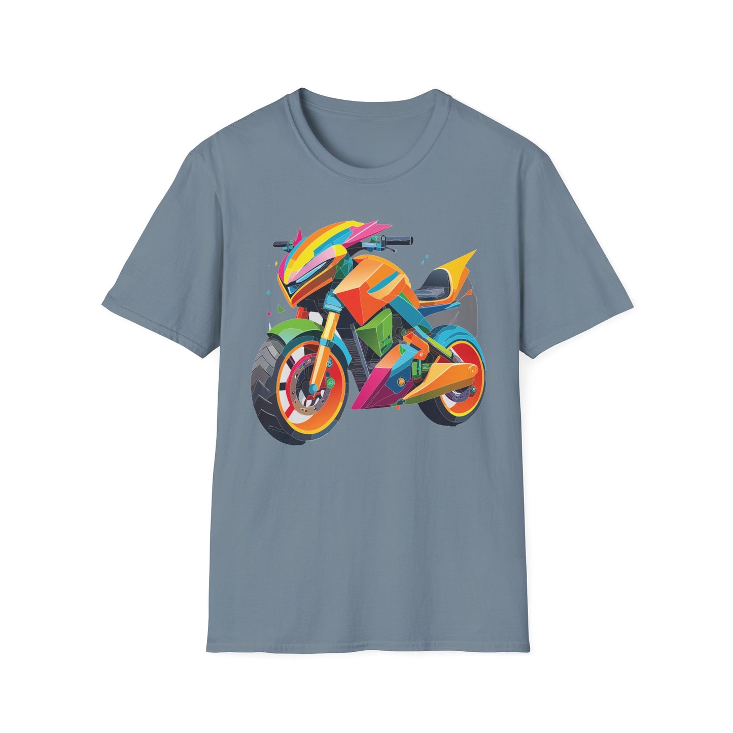 Unisex Bike T Shirt Moto Shirt MTB T Shirt With Art Design Softstyle Cotton Tee For Enthusiasts