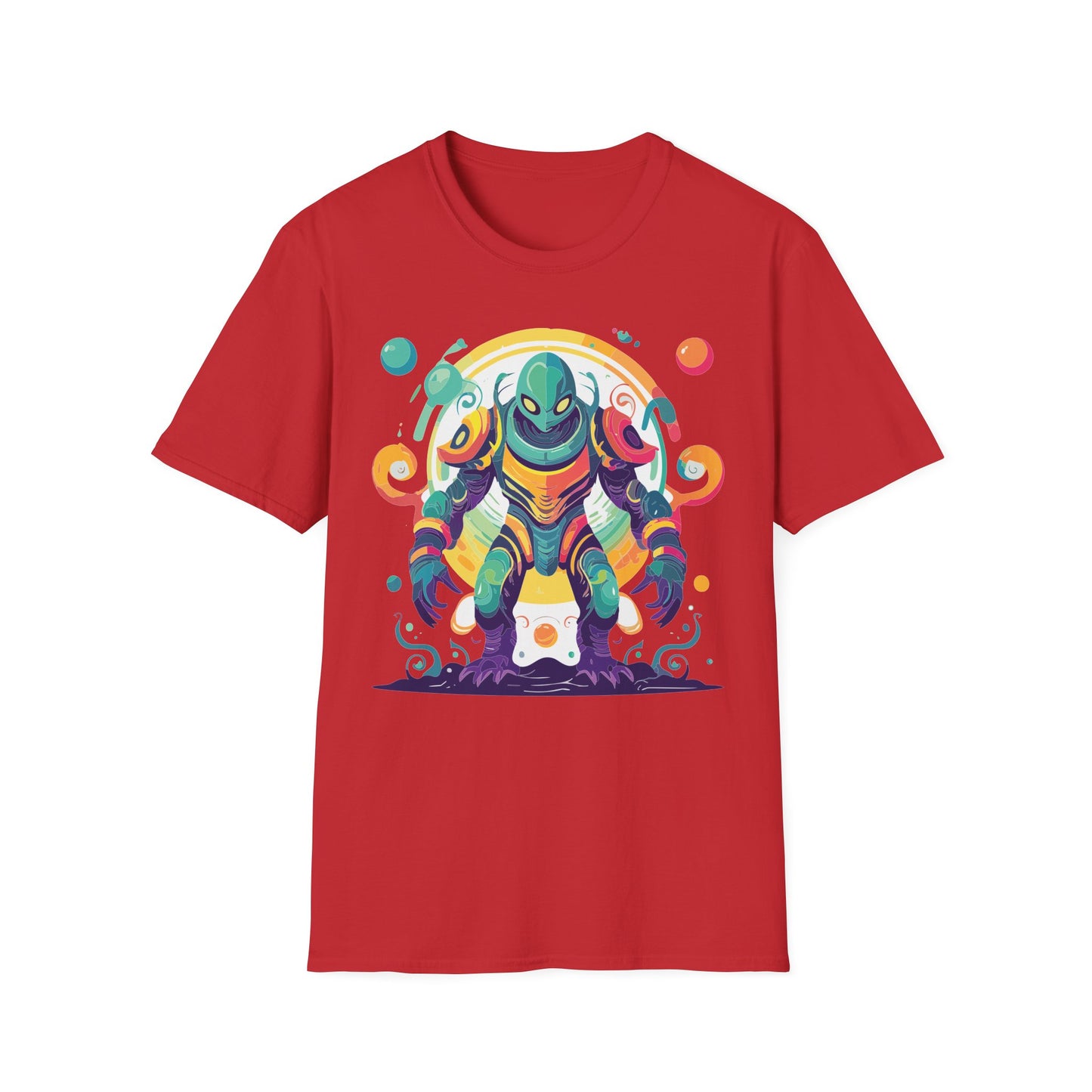 Cosmos Alien T Shirt Unisex Softstyle 64000 with Art Design Durable Comfort Artwork Tee