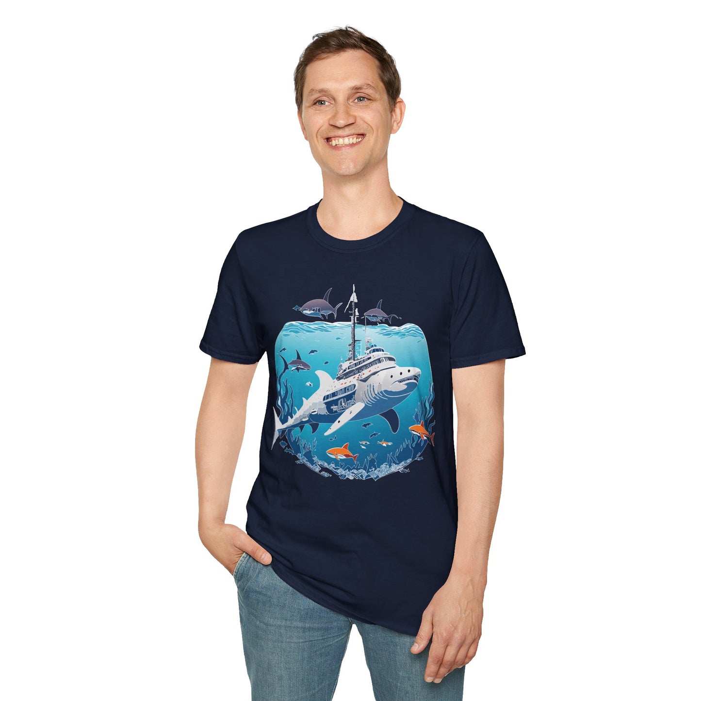 Ocean Tee Shirt, Ocean Shirt, Shirt with Ocean, U boat Tees, Shirt with U-Boat