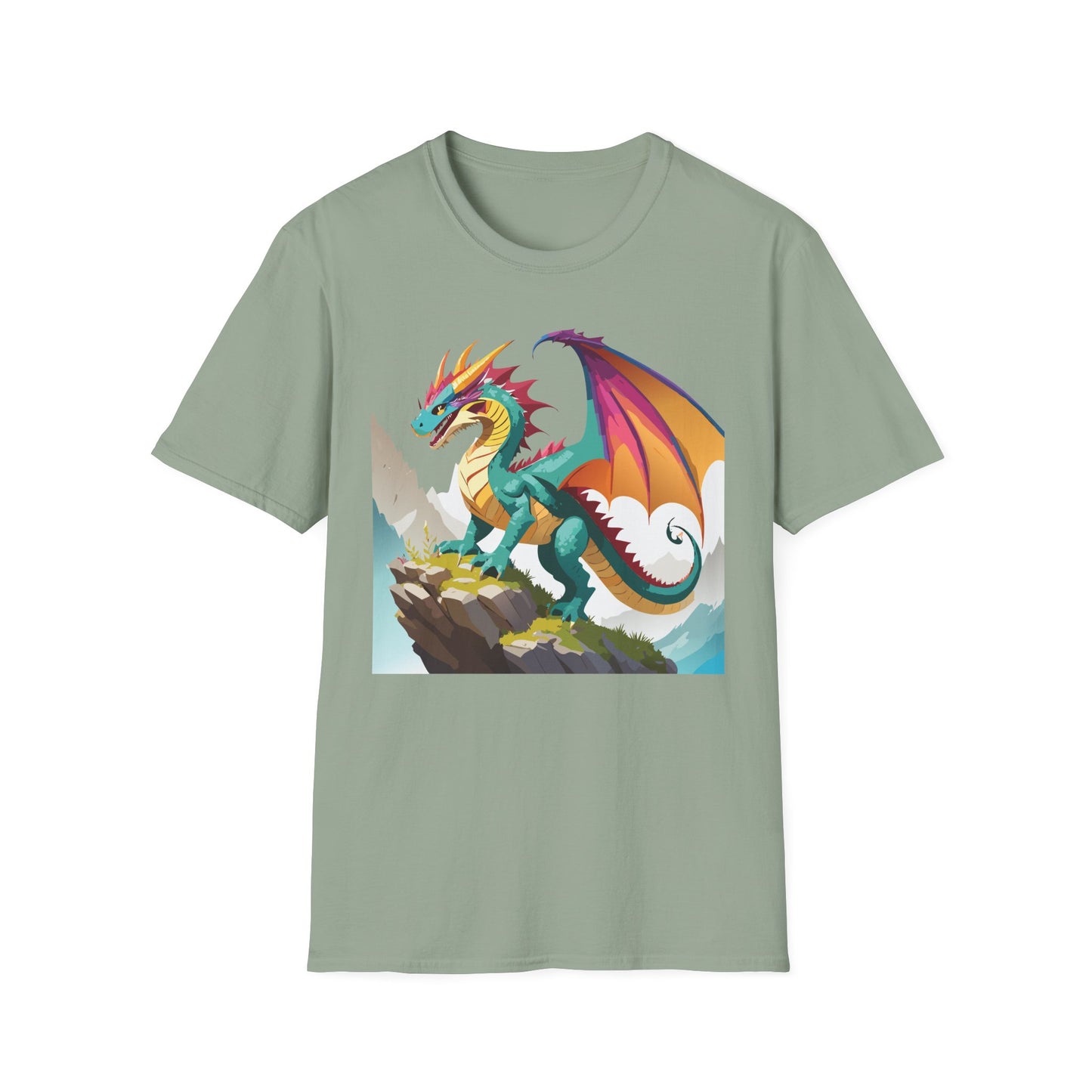 Dragon T Shirt Unisex Dragon Shirt With Animal Art Design Softstyle Cotton Tee Shirt