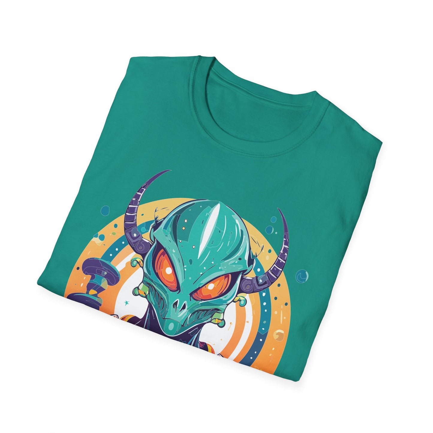 Alien T Shirt Cosmos Shirt Unisex Softstyle Tee 100 Percent Ring Spun Cotton Short Sleeve