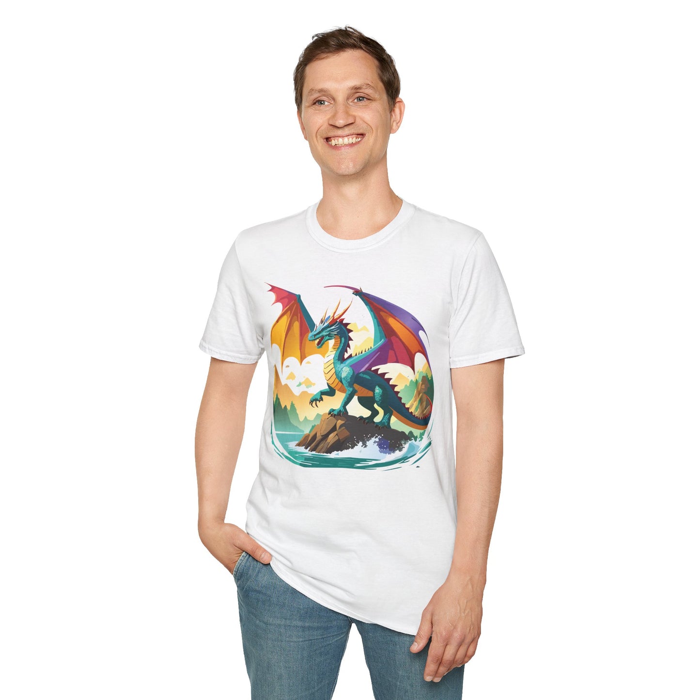 Dragon T Shirt, Dragon Shirt, Shirt with Animals, Animal Shirt