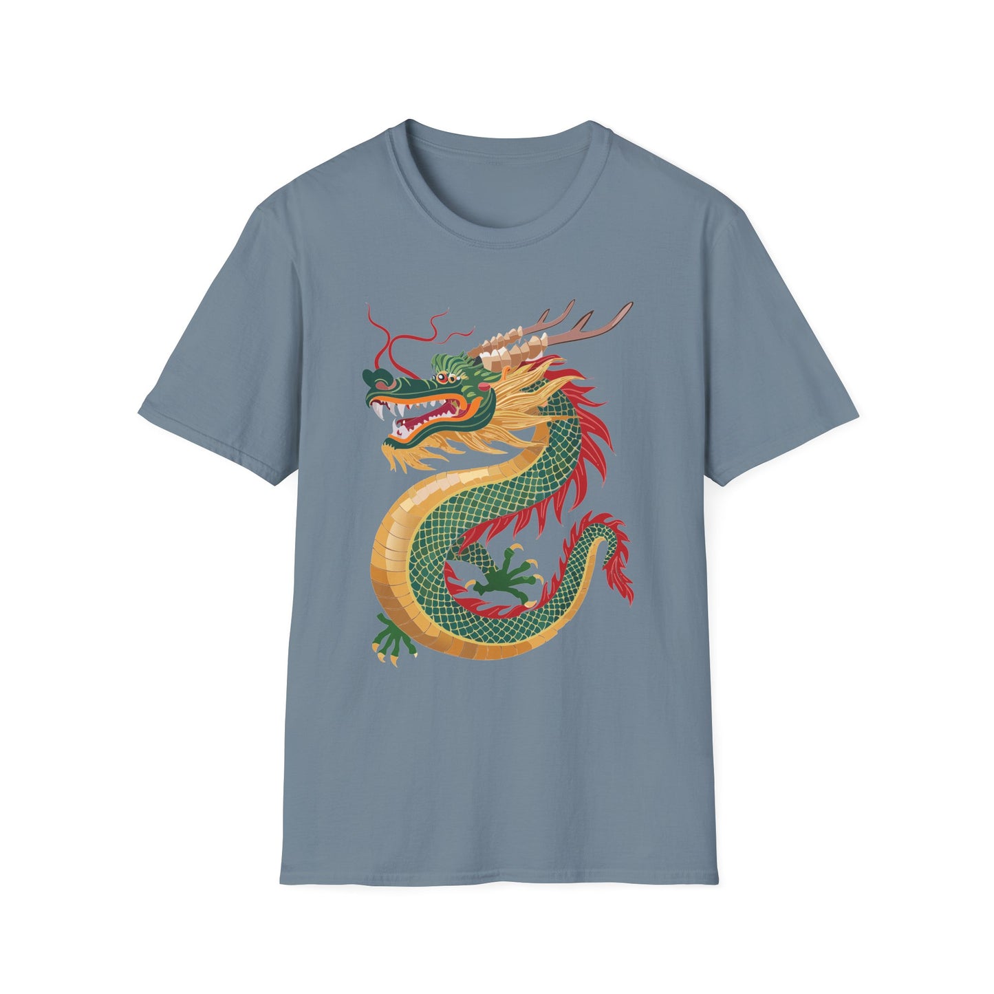 Dragon T Shirt Unisex Dragon Shirt With Animal Art Design Gildan Softstyle 64000 Tee