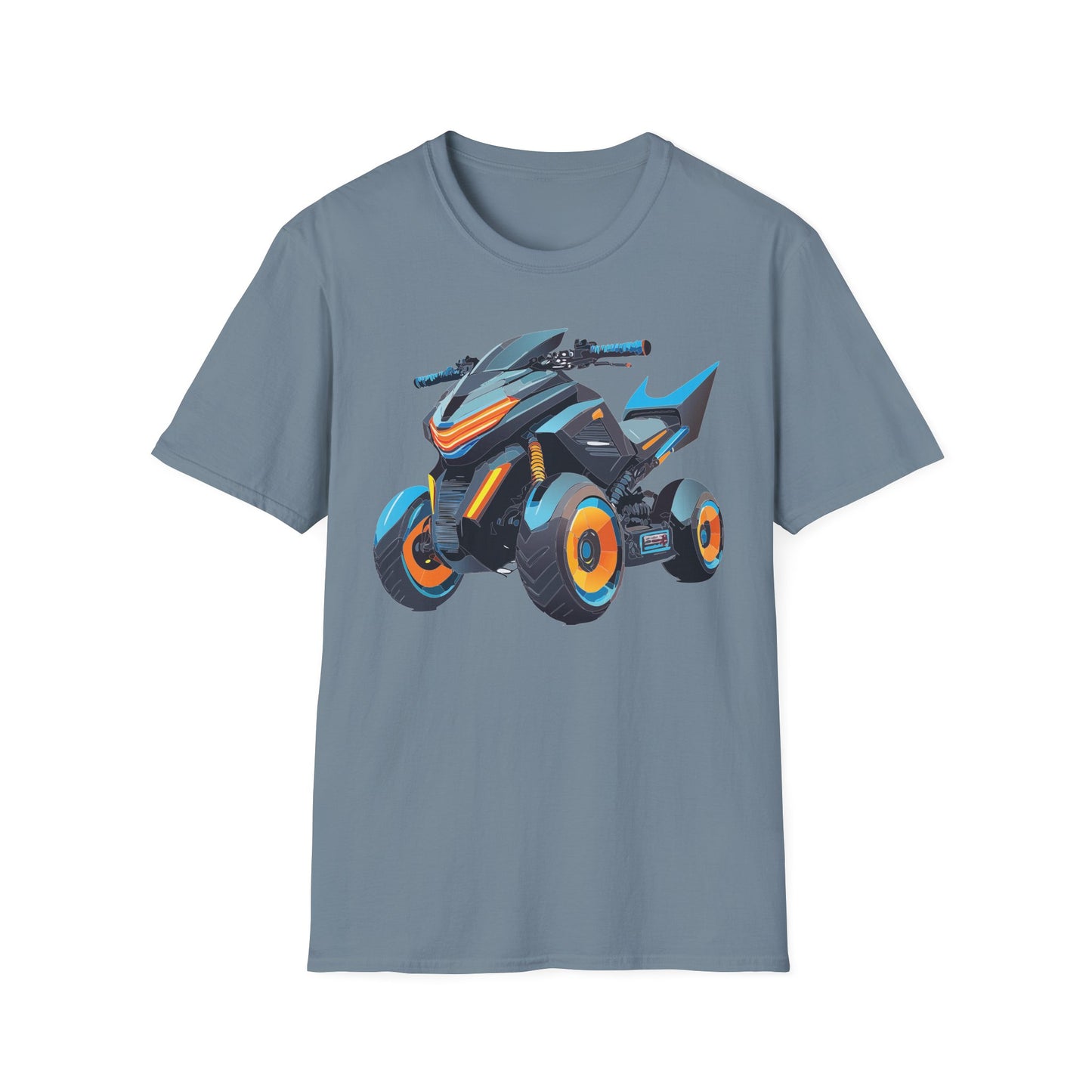 Unisex Motorcycle Art Design T Shirt Softstyle 64000 MTB Graphic Tee For Riders