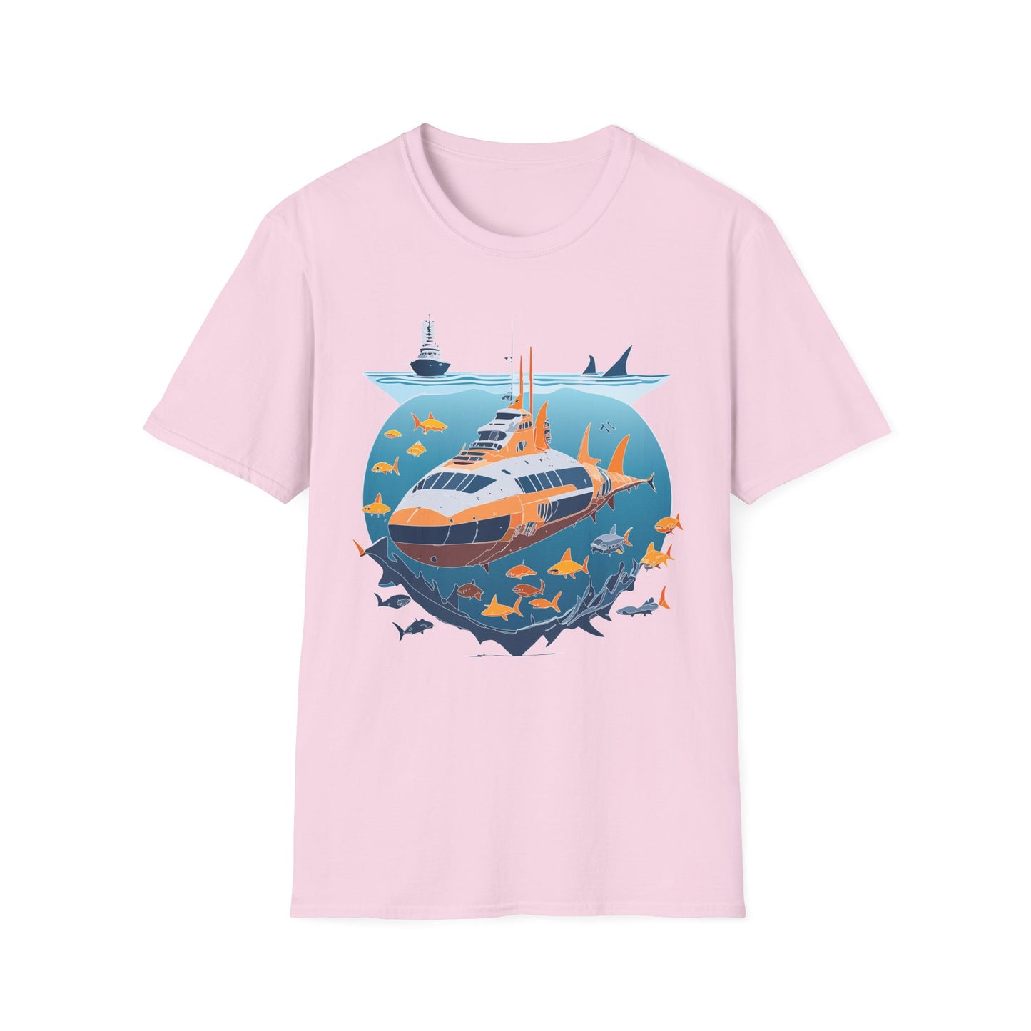 Ocean Tee Shirt, Ocean Shirt, Shirt with Ocean, U boat Tees, Shirt with U-Boat