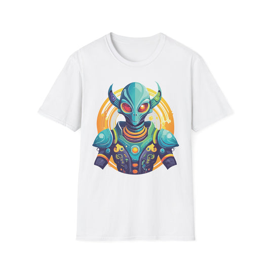 Alien T Shirt Cosmos Design Unisex Softstyle Cotton Tee With Aliens Art Graphic Print