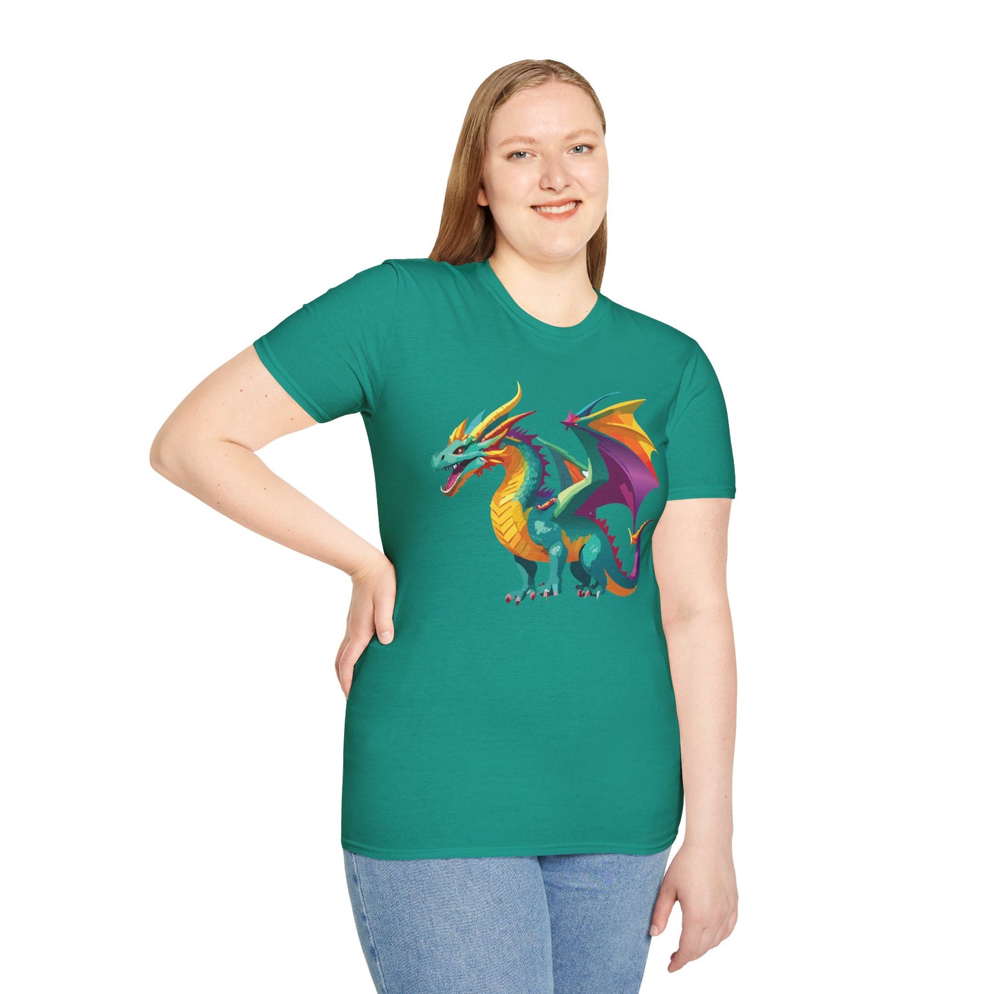 Dragon T Shirt Unisex Short Sleeve Art Design Gildan Softstyle Cotton Tee For Animal Lovers