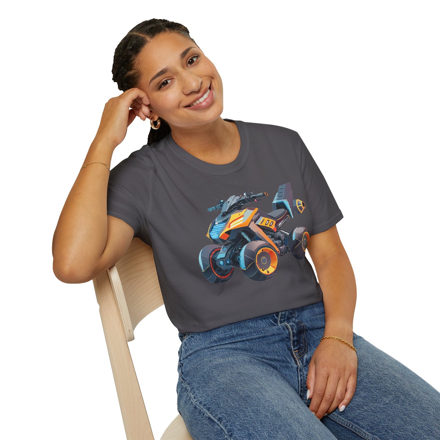 Unisex Bike T Shirt Moto Shirt With Motorcycle Design MTB Tee For Riders One Hundred Percent Cotton