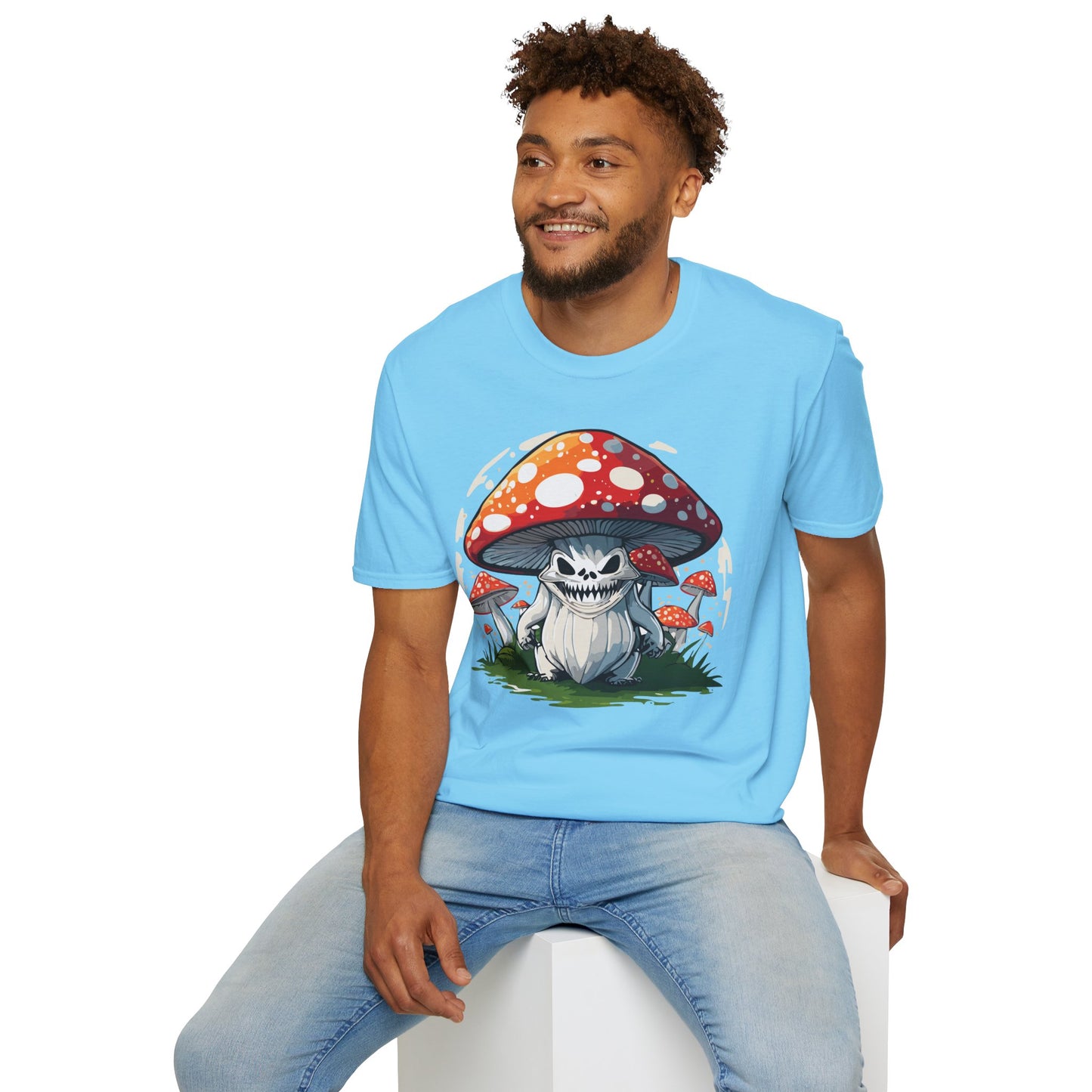 Mashroom Tee Shirt Unisex Softstyle 64000 100 Percent Ring Spun Cotton Funny Mashroom Fungus Design