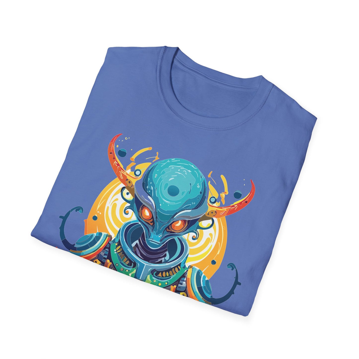 Alien T Shirt Cosmos Shirt Unisex Short Sleeve Tee With Alien Art Design Ring Spun Cotton