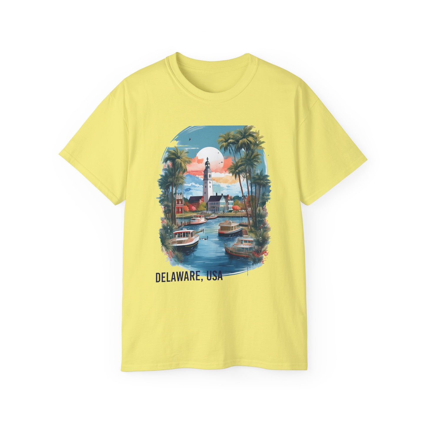 Delaware Graphic Unisex Cotton T‑Shirt 2