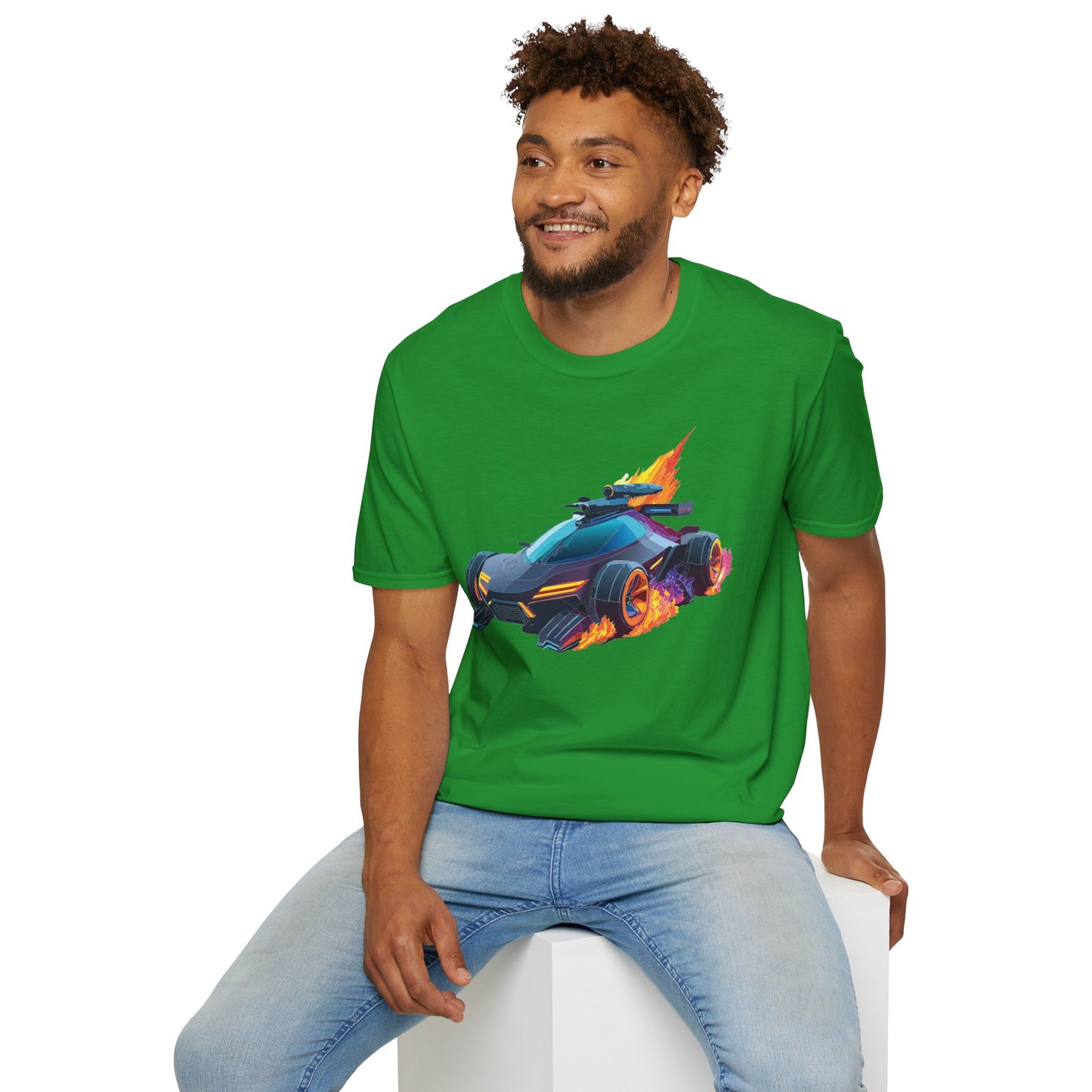 Unisex Car T Shirt Hot Wheels Cars Shirt 100 Percent Ring Spun Cotton Gildan Softstyle Tee