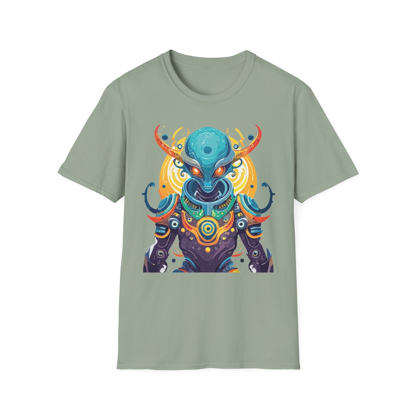 Alien T Shirt Cosmos Shirt Unisex Short Sleeve Tee With Alien Art Design Ring Spun Cotton