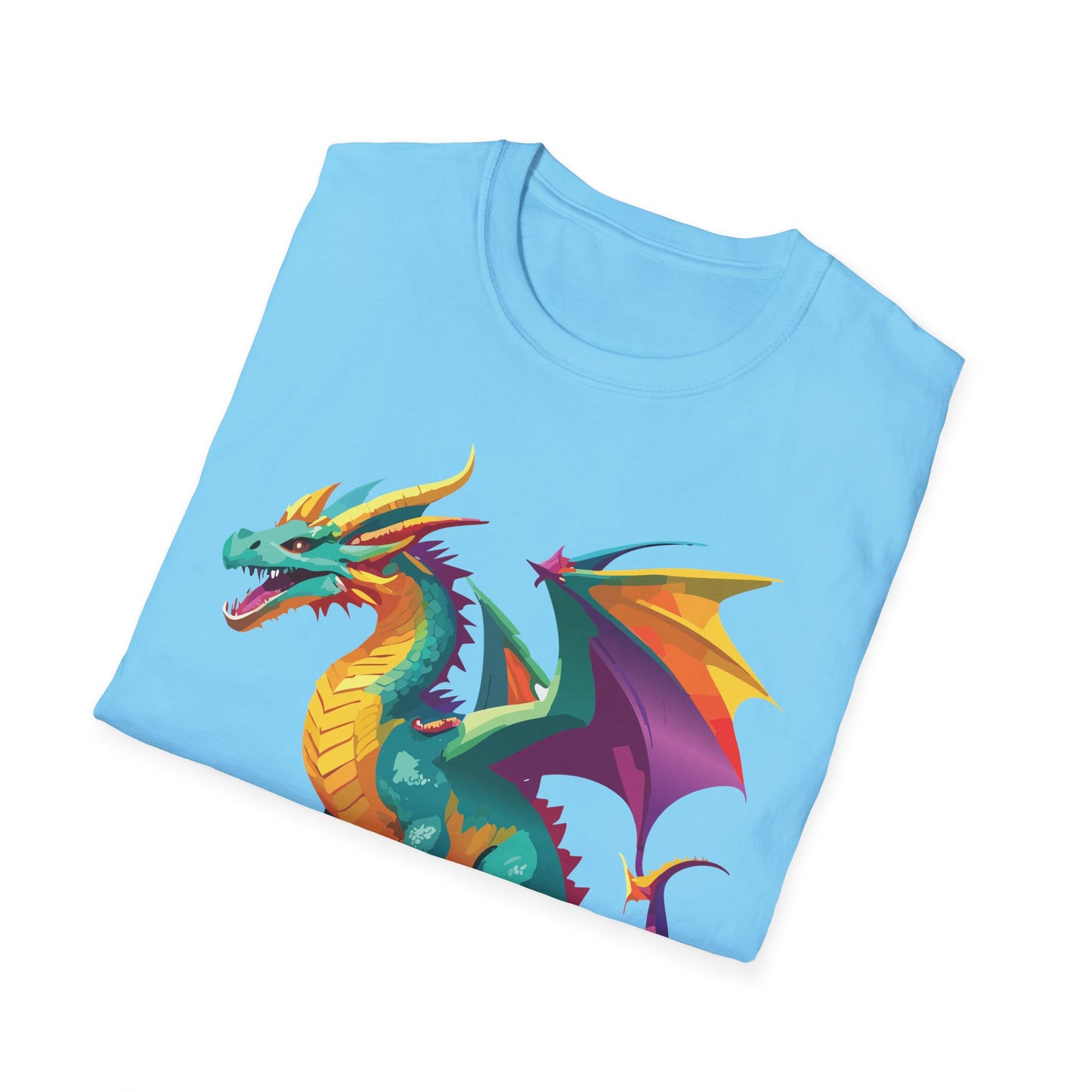 Dragon T Shirt Unisex Short Sleeve Art Design Gildan Softstyle Cotton Tee For Animal Lovers