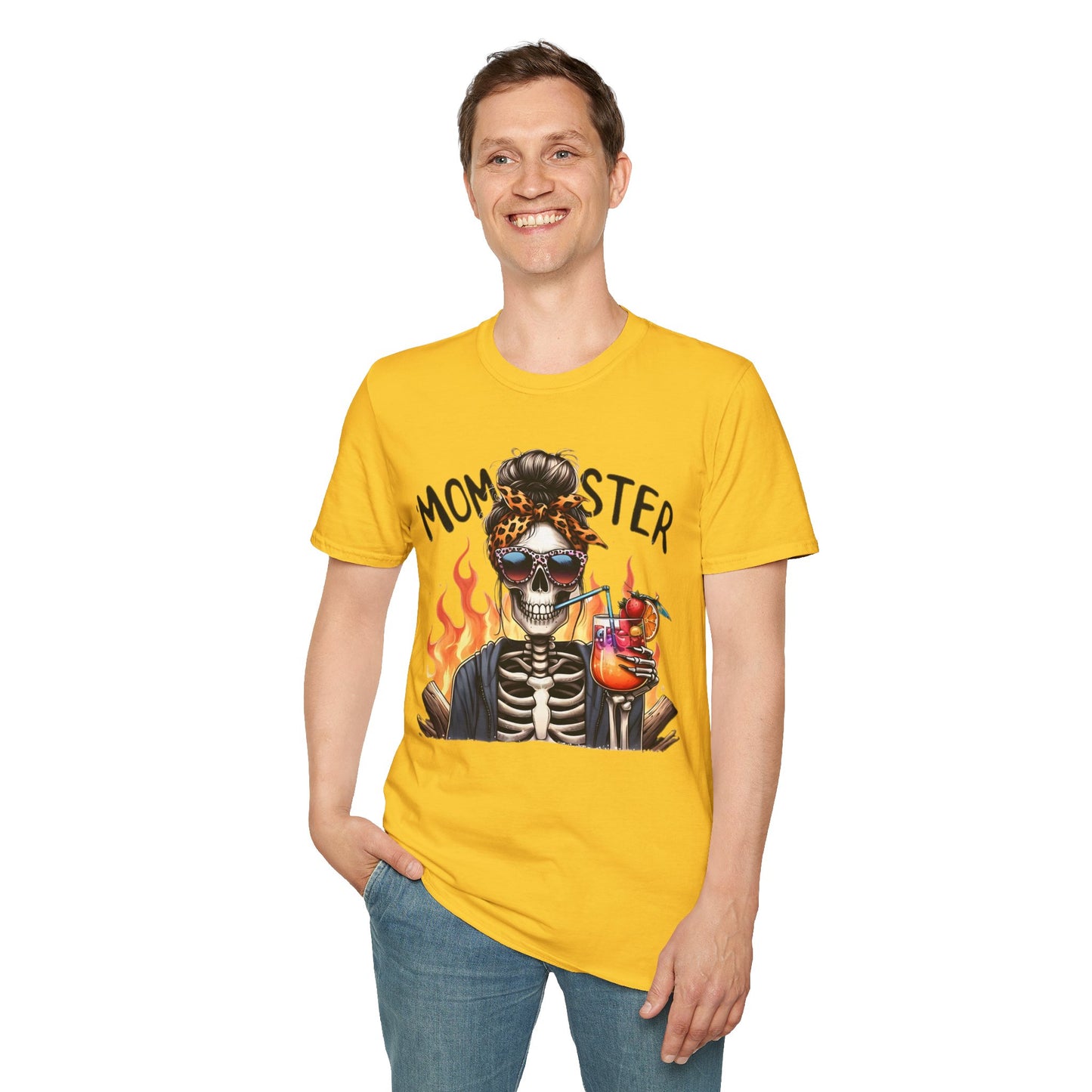Skull Tee Shirt Unisex Skeleton Shirt Softstyle Gildan 100 Percent Cotton Graphic Tee