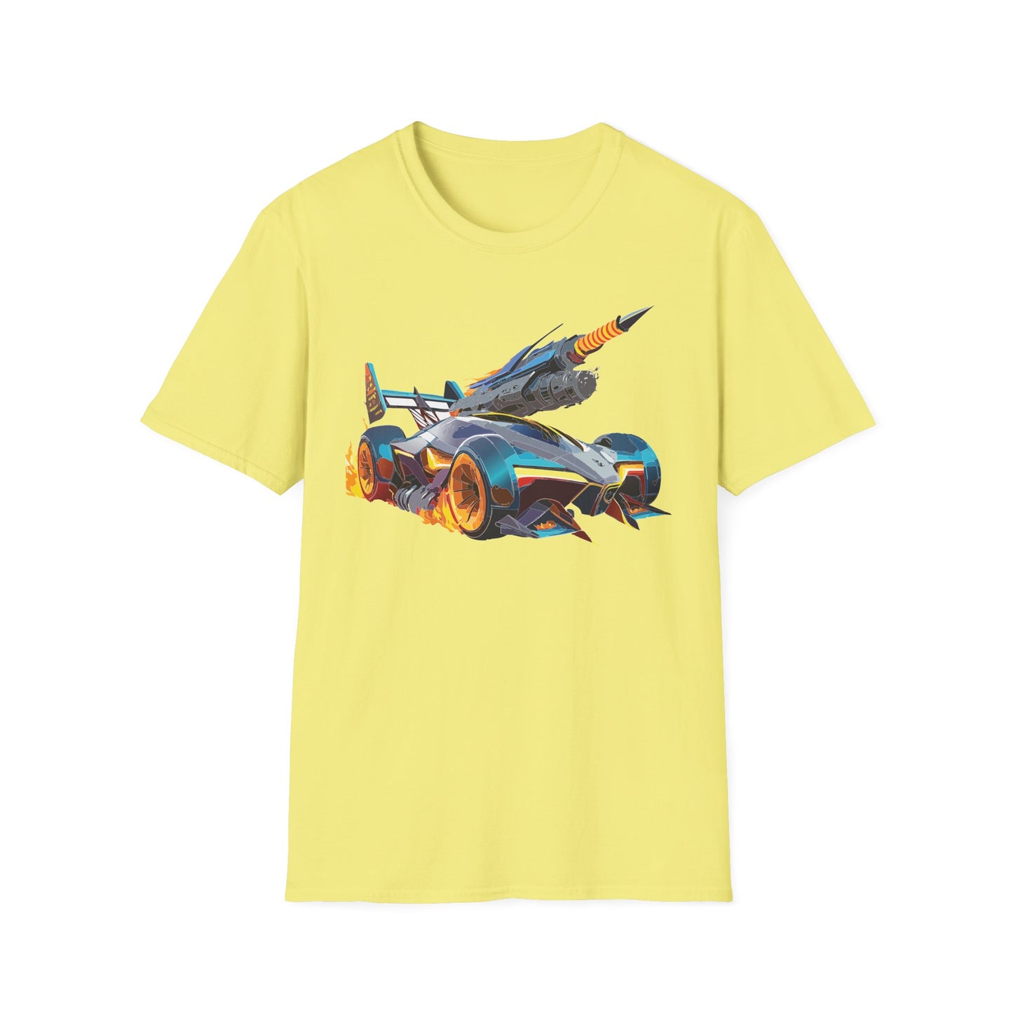 Unisex Car T Shirt Softstyle Cotton Tee With Car Design Hot Wheels Graphic Tee For Men And Women