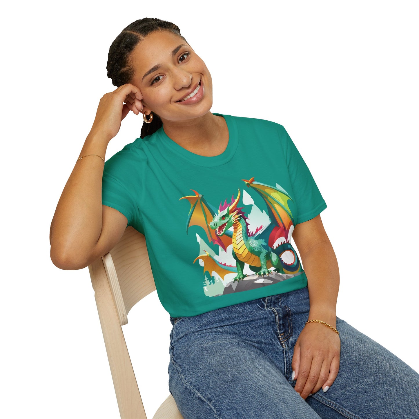 Dragon Graphic T Shirt for Men and Women Unisex Animal Design Softstyle Cotton Tee Premium Quality
