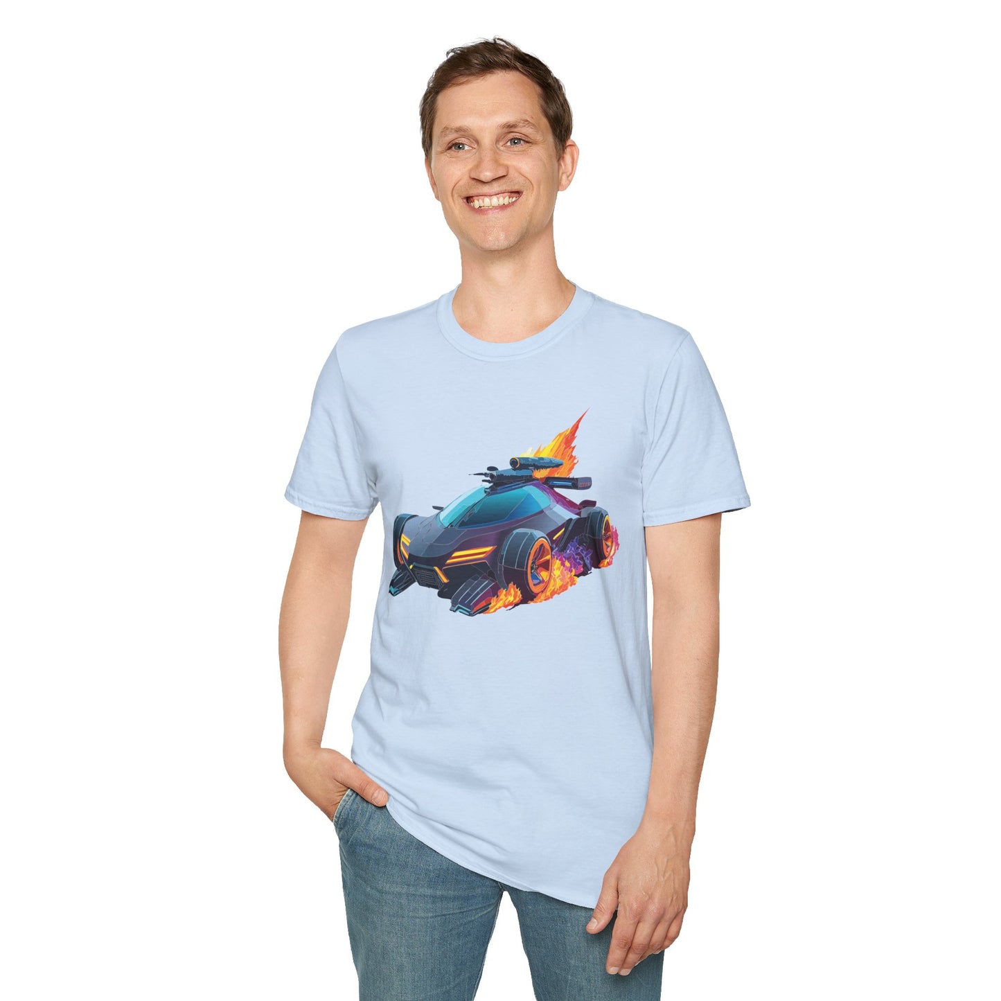 Unisex Car T Shirt Hot Wheels Cars Shirt 100 Percent Ring Spun Cotton Gildan Softstyle Tee