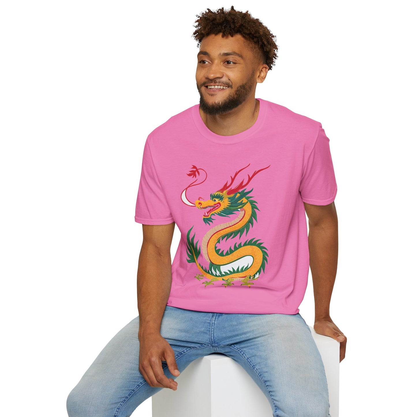 Dragon T Shirt Unisex Dragon Shirt Animal Shirt Gildan Softstyle 64000 100 Percent Cotton Tee