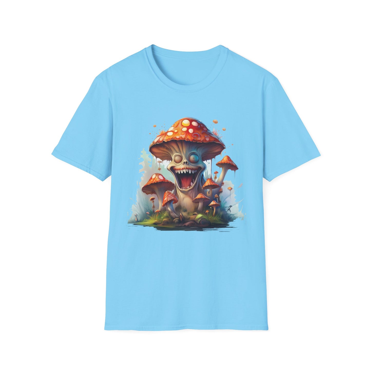 Mashroom Short Sleeve Tee Unisex Funny Mashroom Shirt With Fungus Graphic Gildan Softstyle 64000