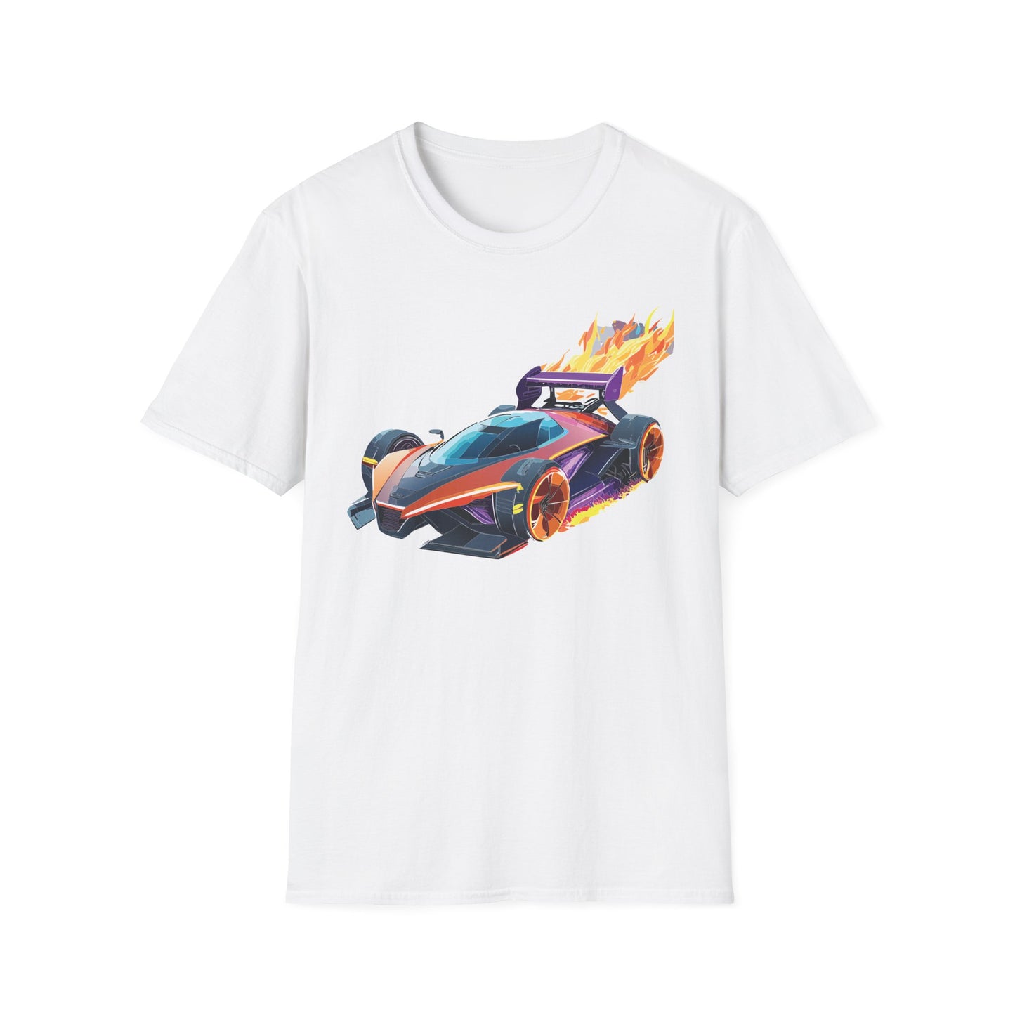 Unisex Car T Shirt Hot Wheels Graphic Tee Car Shirt Gildan Softstyle 64000 Cotton Tee