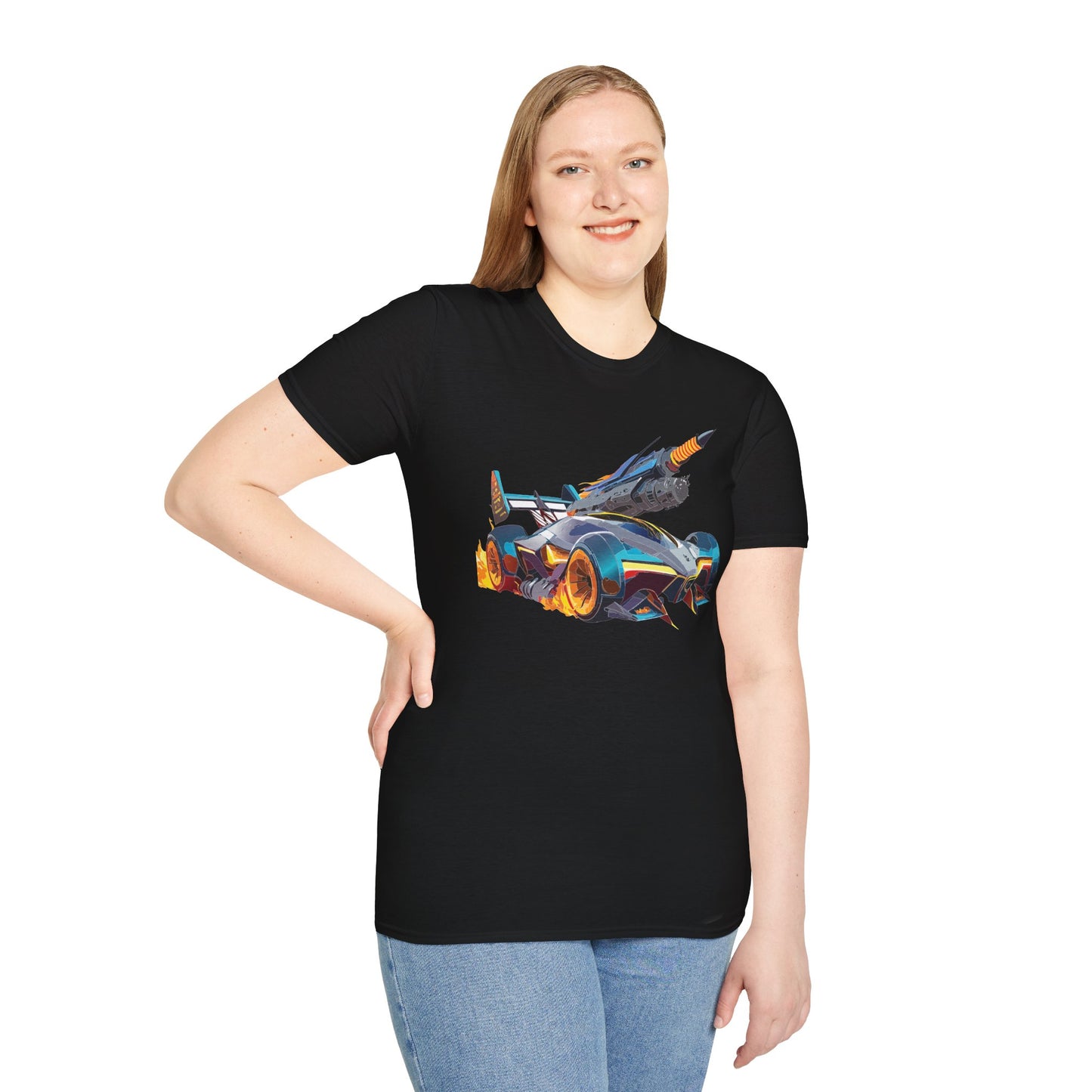 Unisex Car T Shirt Softstyle Cotton Tee With Car Design Hot Wheels Graphic Tee For Men And Women