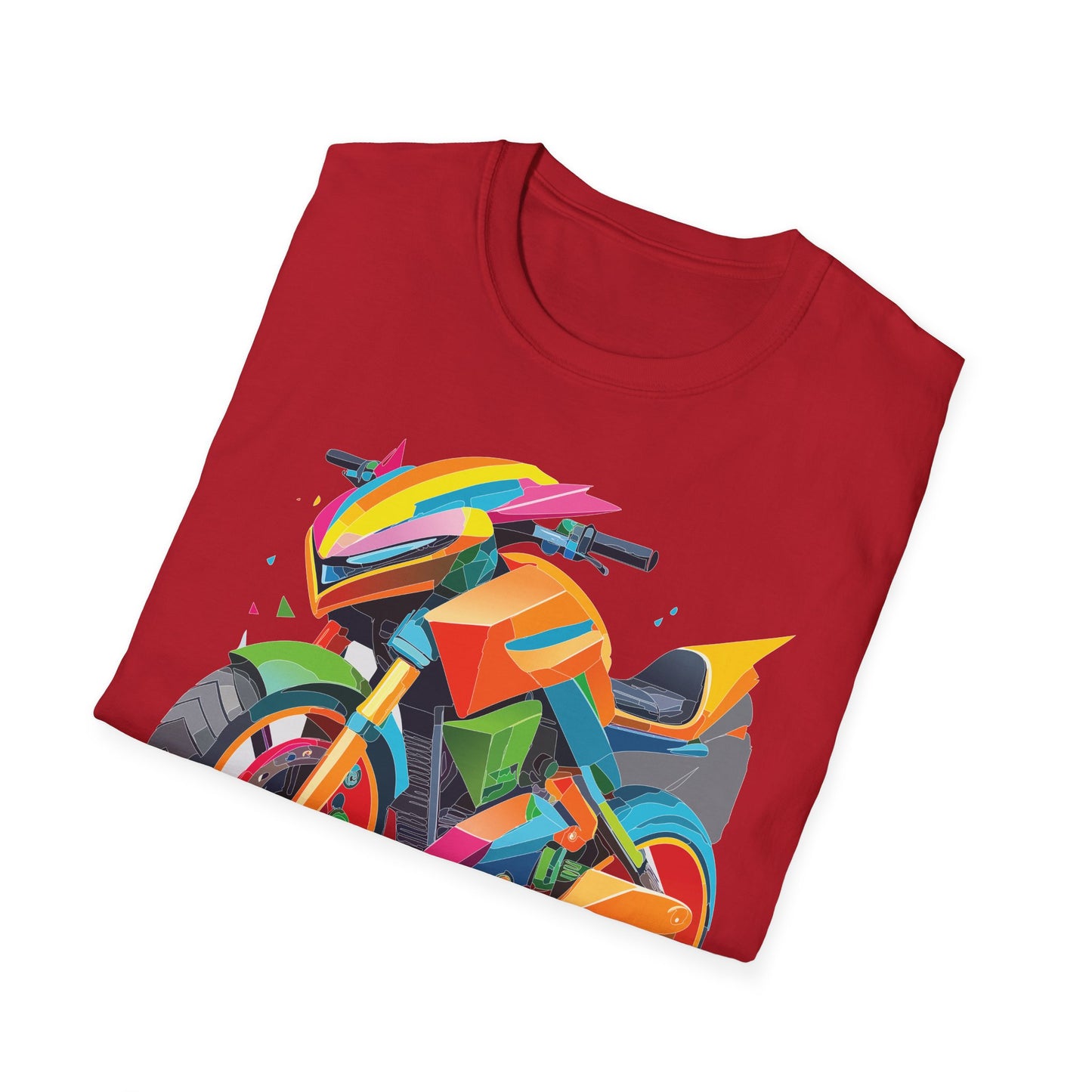 Unisex Bike T Shirt Moto Shirt MTB T Shirt With Art Design Softstyle Cotton Tee For Enthusiasts