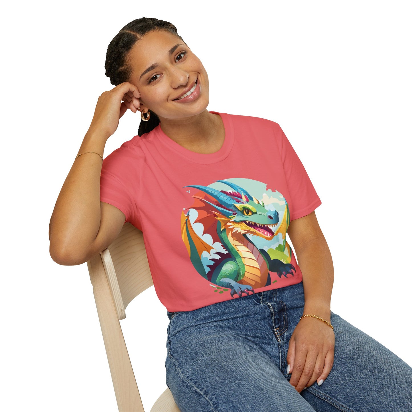 Dragon T Shirt, Dragon Shirt, Shirt with Animals, Animal Shirt