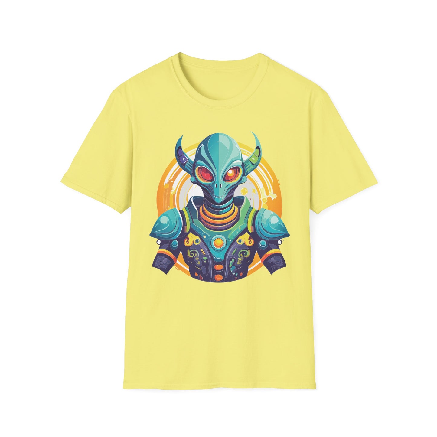 Alien T Shirt Cosmos Design Unisex Softstyle Cotton Tee With Aliens Art Graphic Print