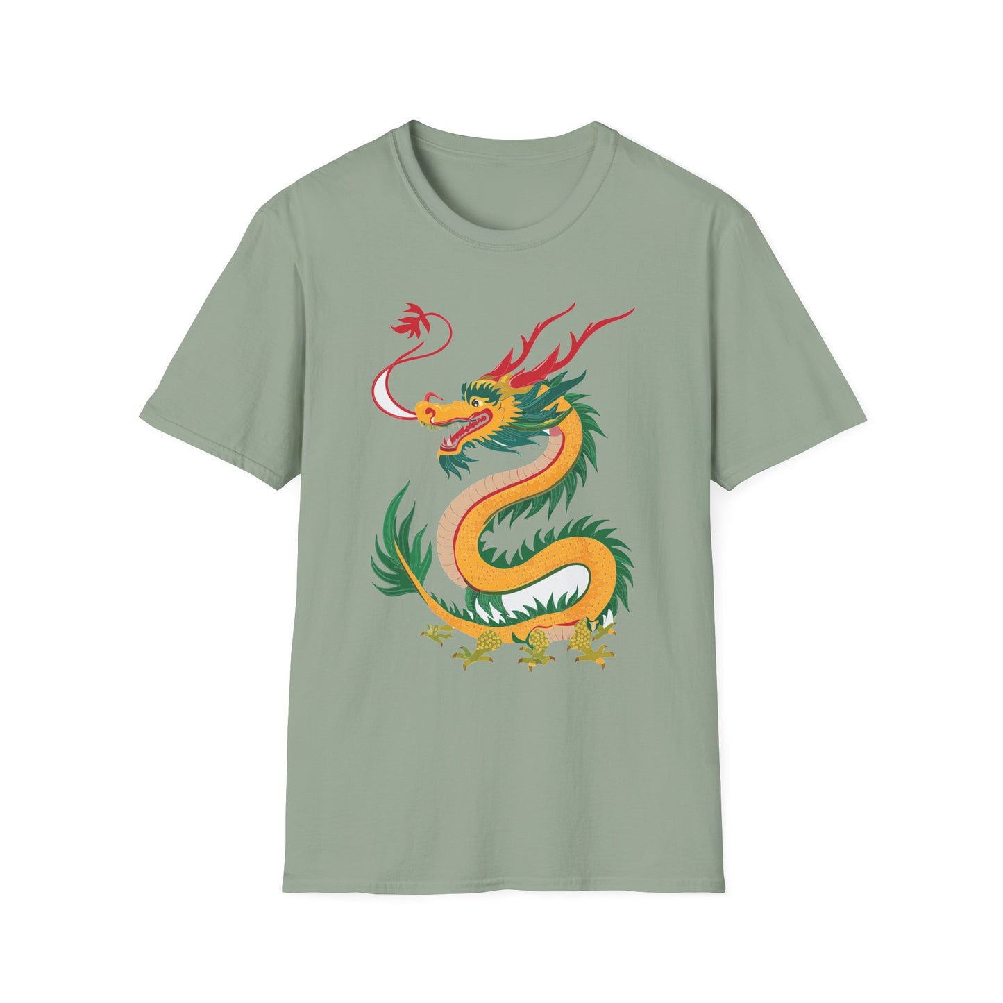Dragon T Shirt Unisex Dragon Shirt Animal Shirt Gildan Softstyle 64000 100 Percent Cotton Tee
