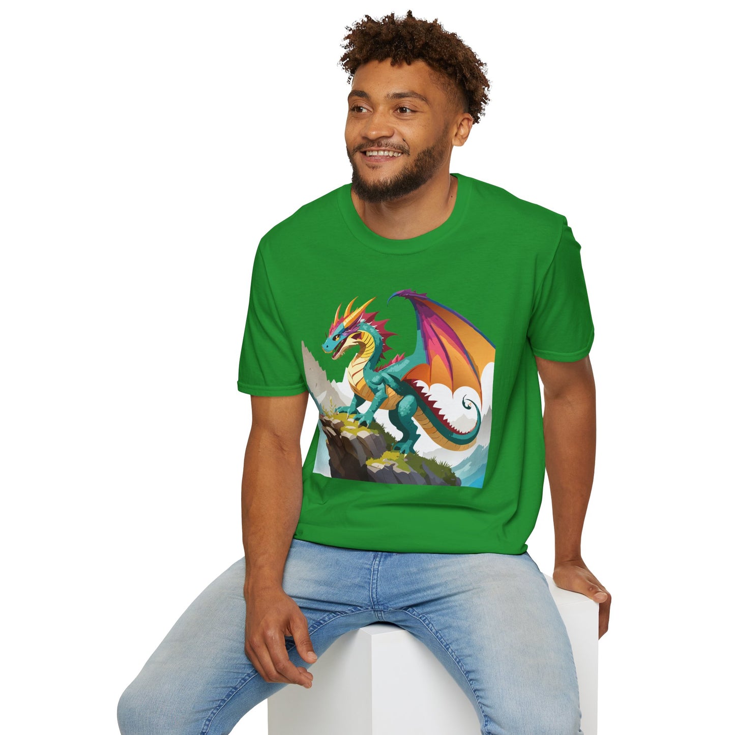 Dragon T Shirt Unisex Dragon Shirt With Animal Art Design Softstyle Cotton Tee Shirt