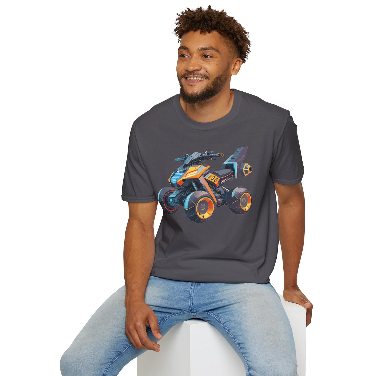 Unisex Bike T Shirt Moto Shirt With Motorcycle Design MTB Tee For Riders One Hundred Percent Cotton