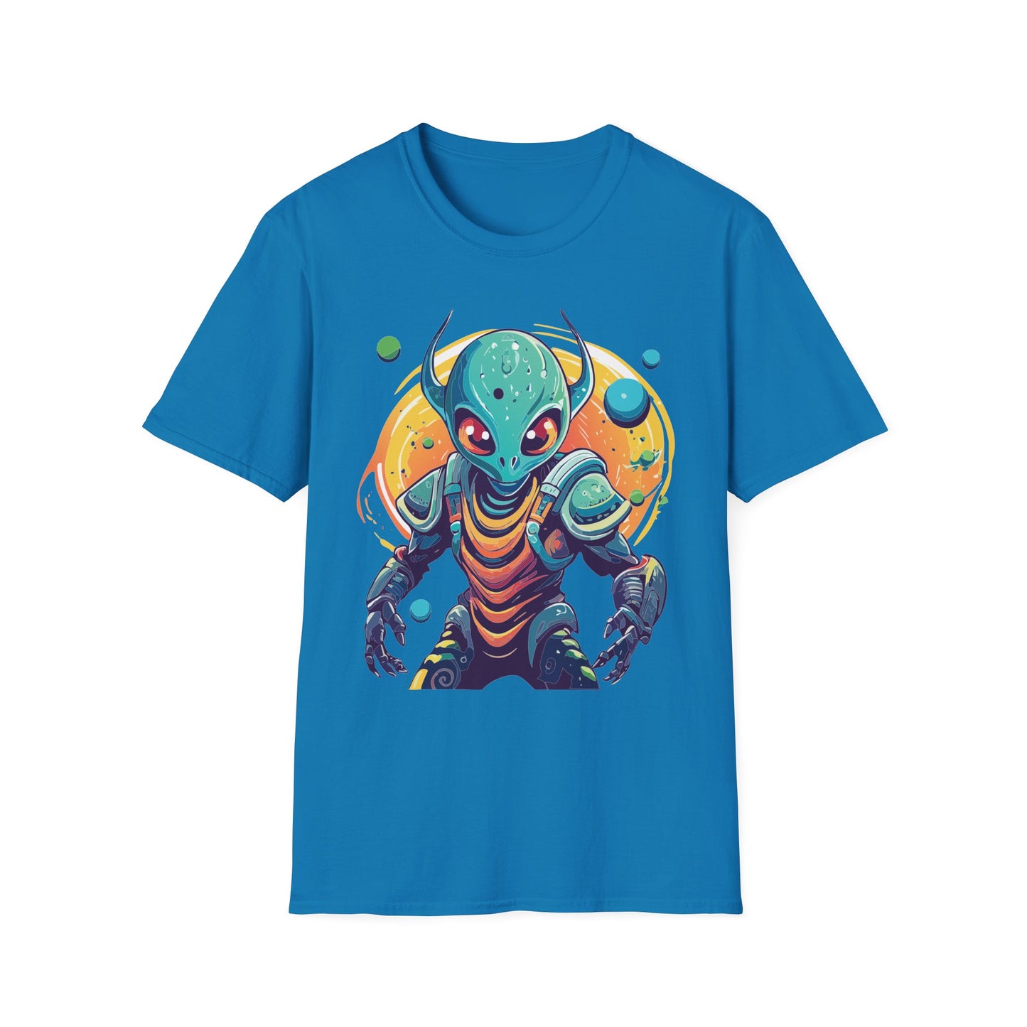 Alien Cosmos Shirt Unisex Softstyle Tee With Alien Art Design Space Theme Graphic Tee