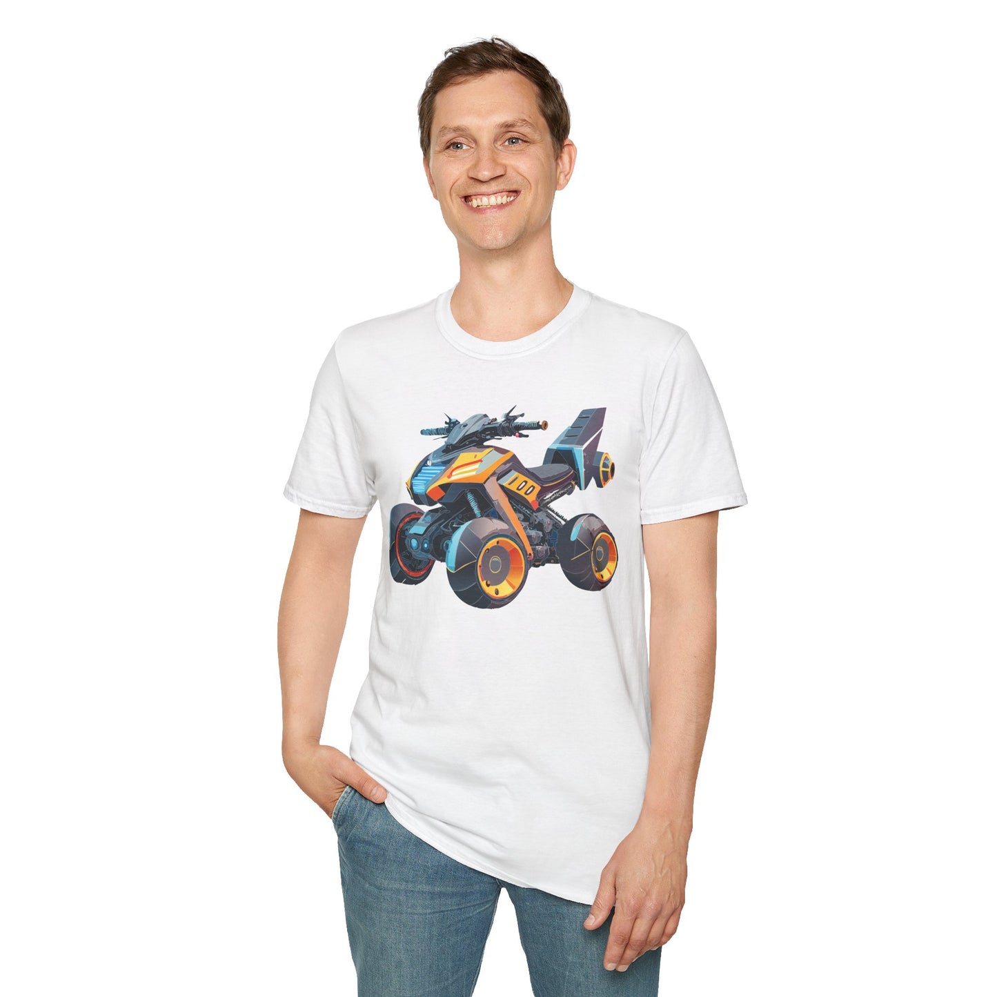 Unisex Bike T Shirt Moto Shirt With Motorcycle Design MTB Tee For Riders One Hundred Percent Cotton